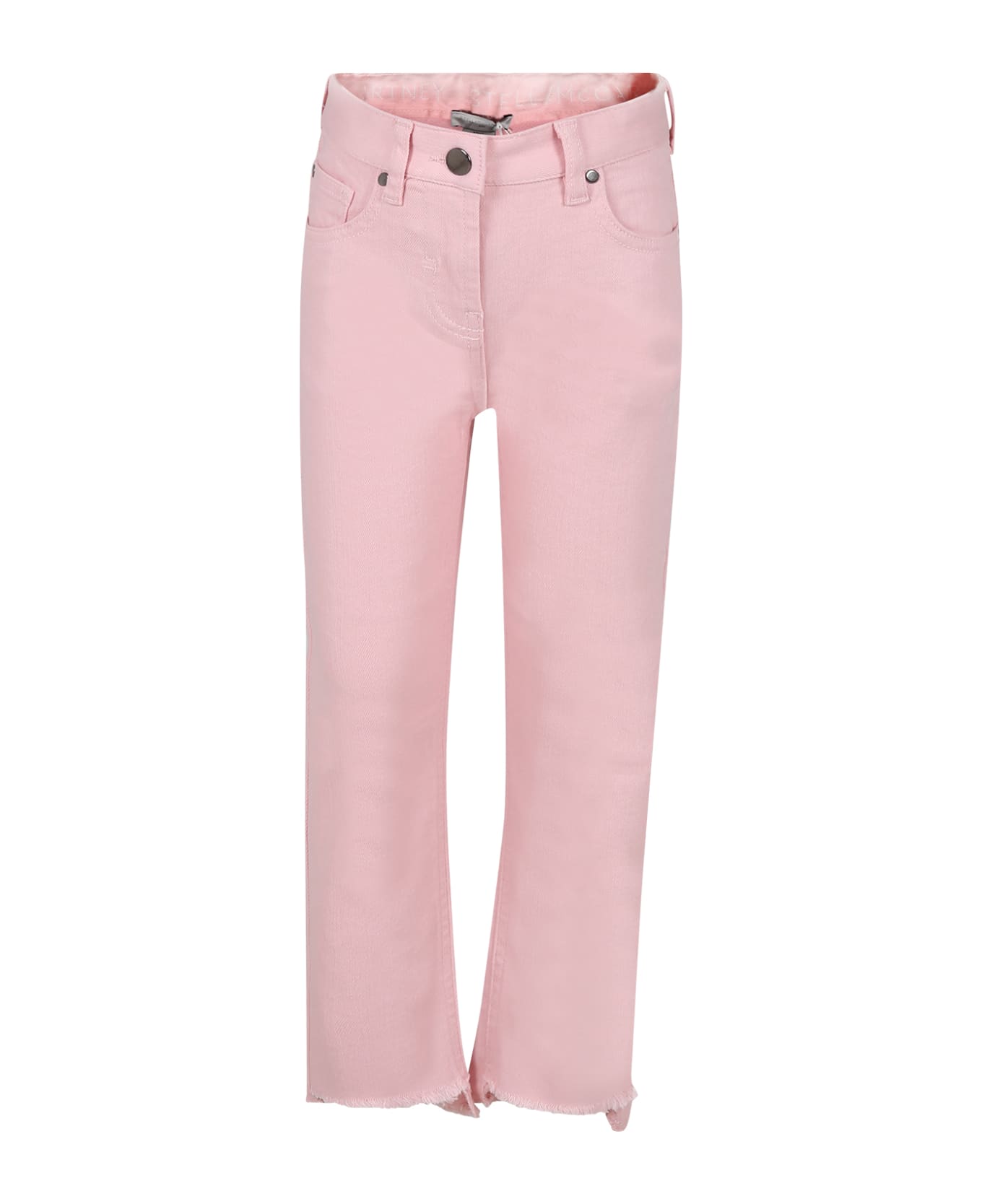 Stella McCartney Kids Pink Jeans For Girl With Logo - Pink