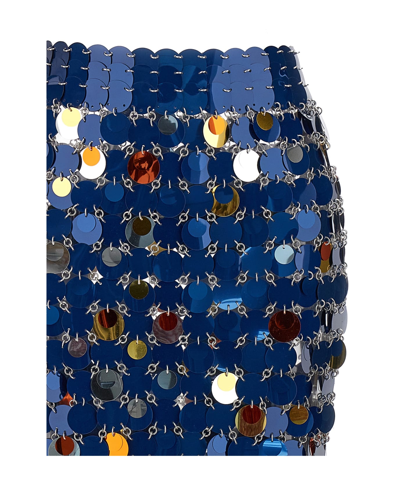 Paco Rabanne Sequin Midi Skirt - Blue