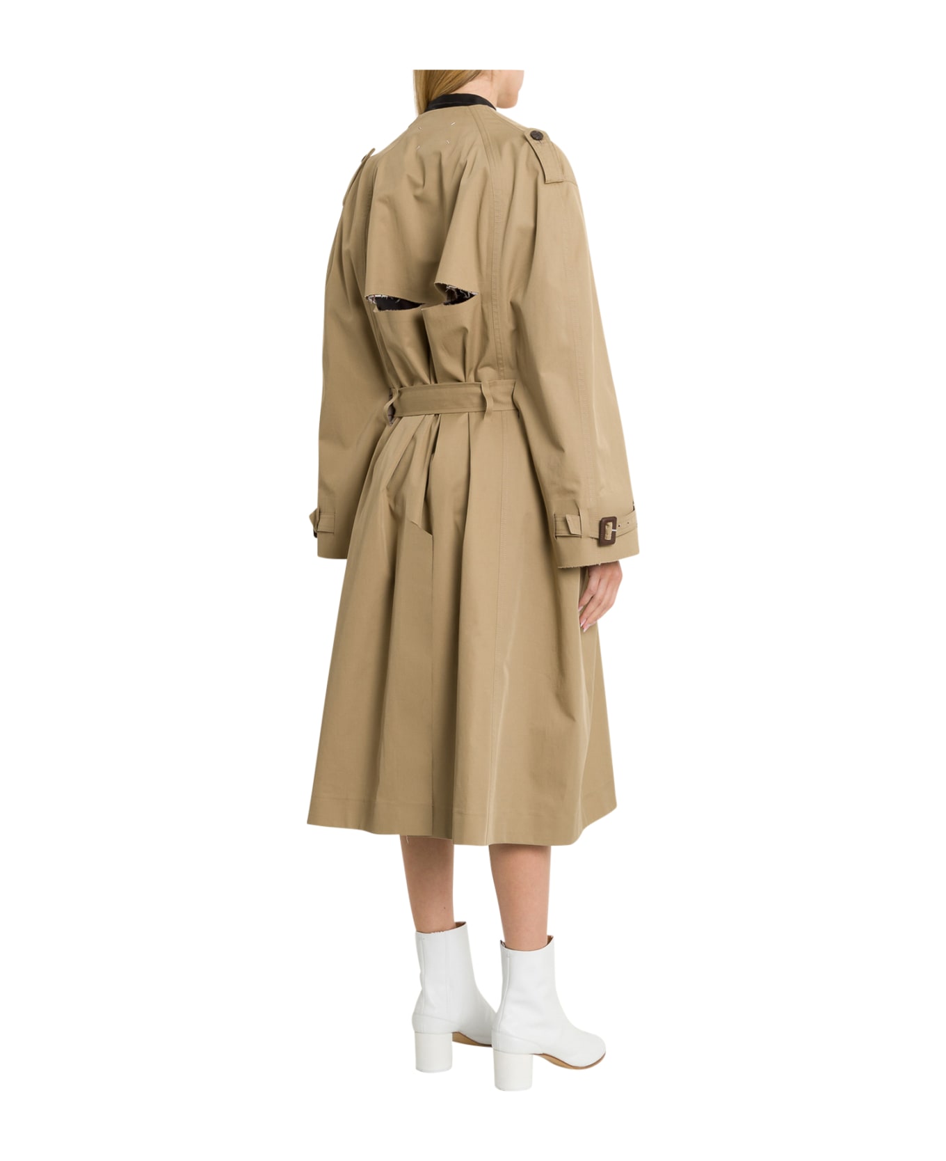 Maison Margiela Oversized Trench Coat With Cut-out Details | italist