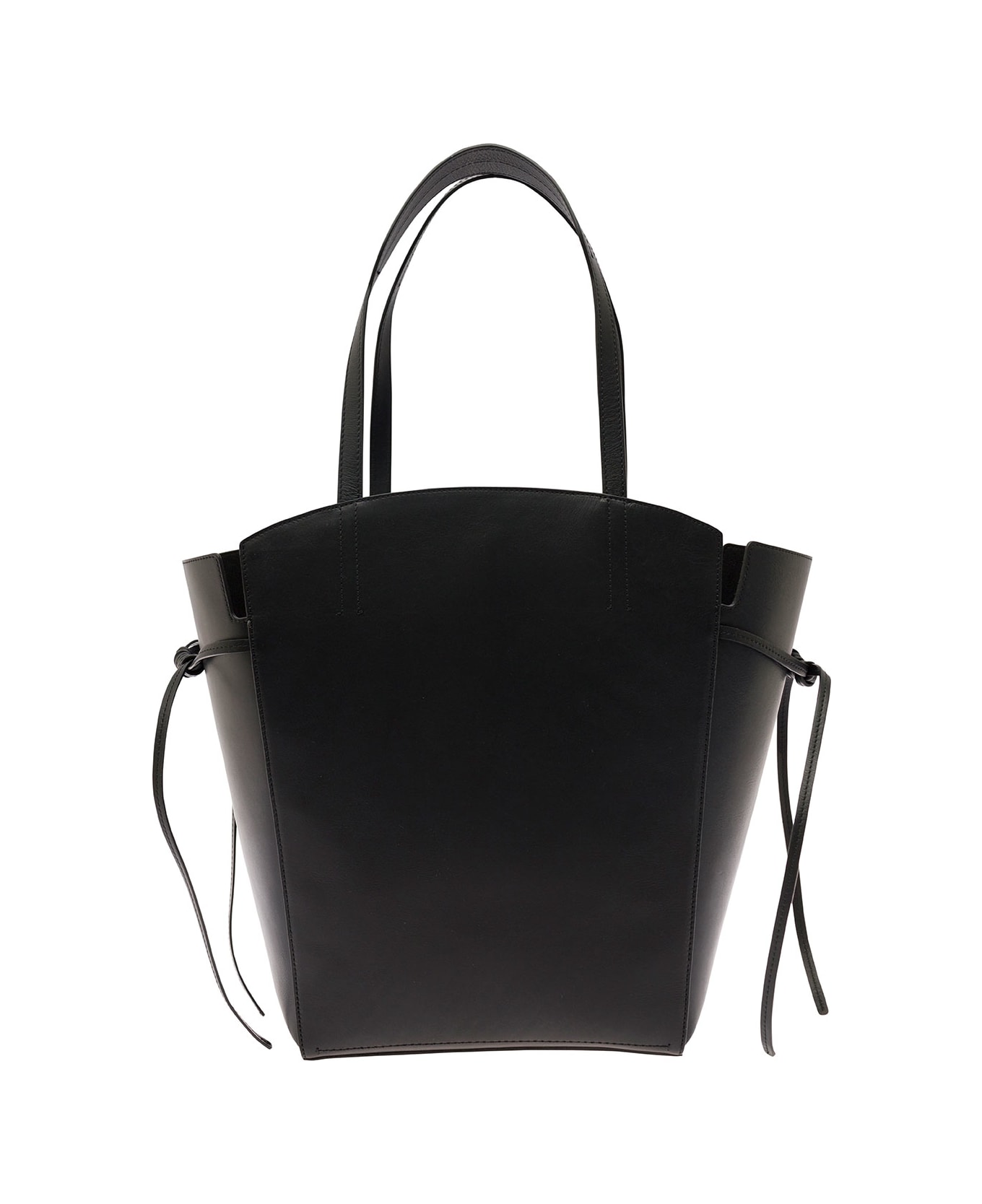 Mulberry 'clovelly' Black Shoulder Bag With Laminated Logo In Smooth Leather Woman - Black トートバッグ
