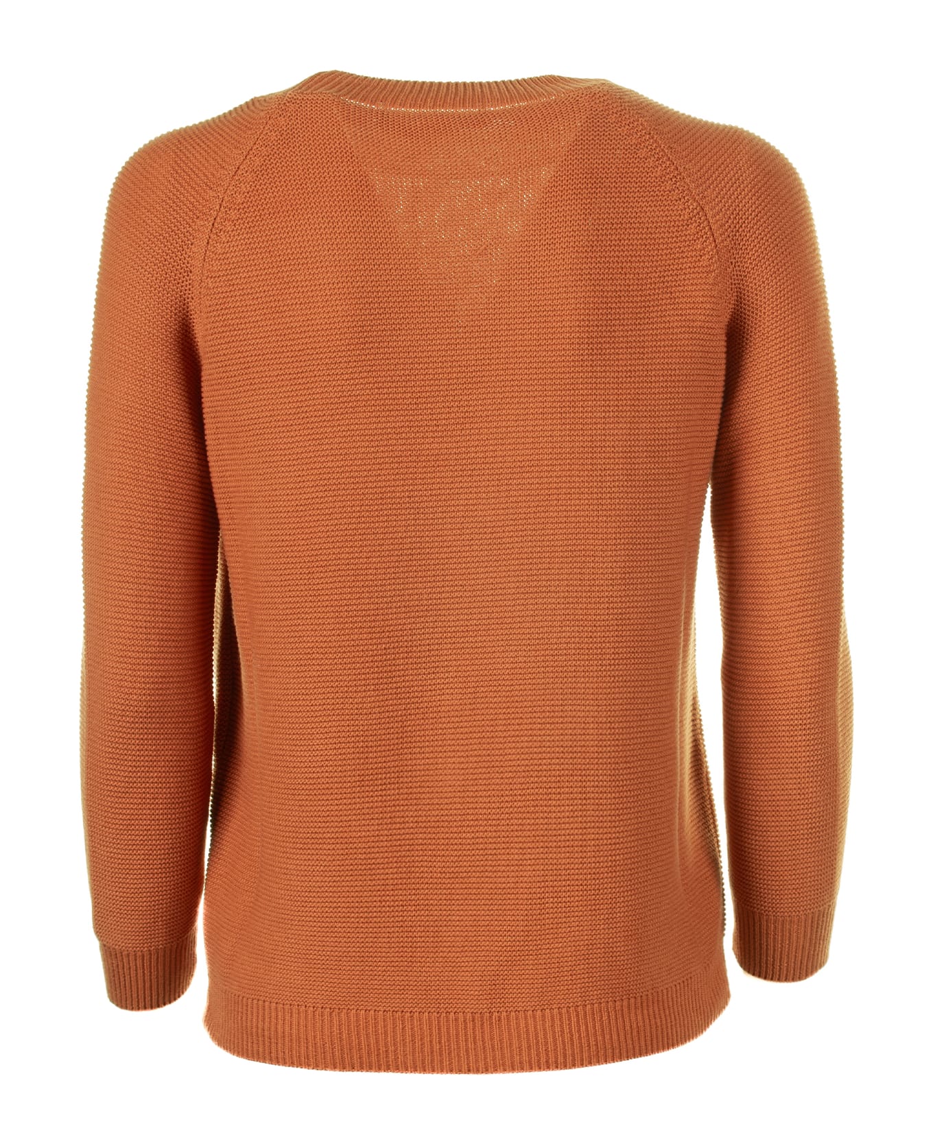 Weekend Max Mara Soft Orange Cotton Sweater - TULIPANO
