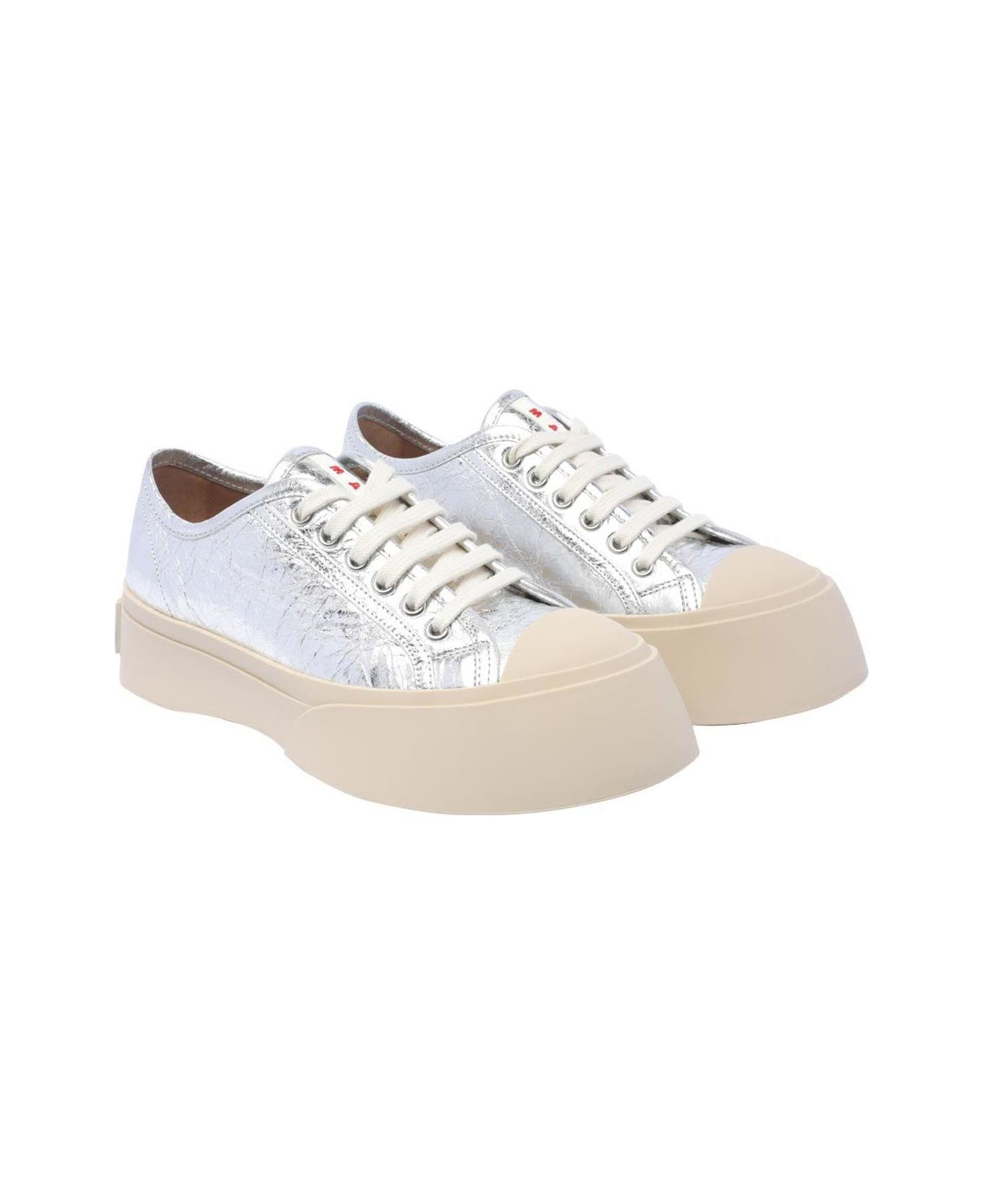 Marni Pablo Lace-up Sneakers - Silver