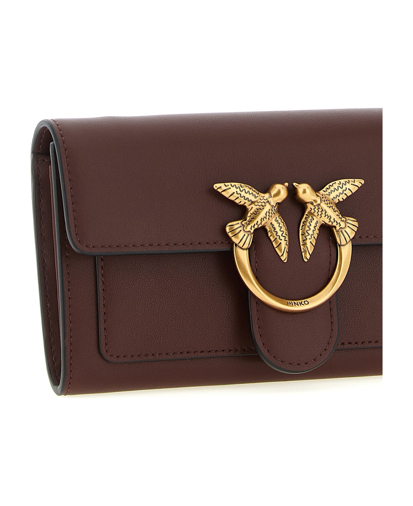 Pinko 'love Simply' Wallet On Chain - Bordeaux