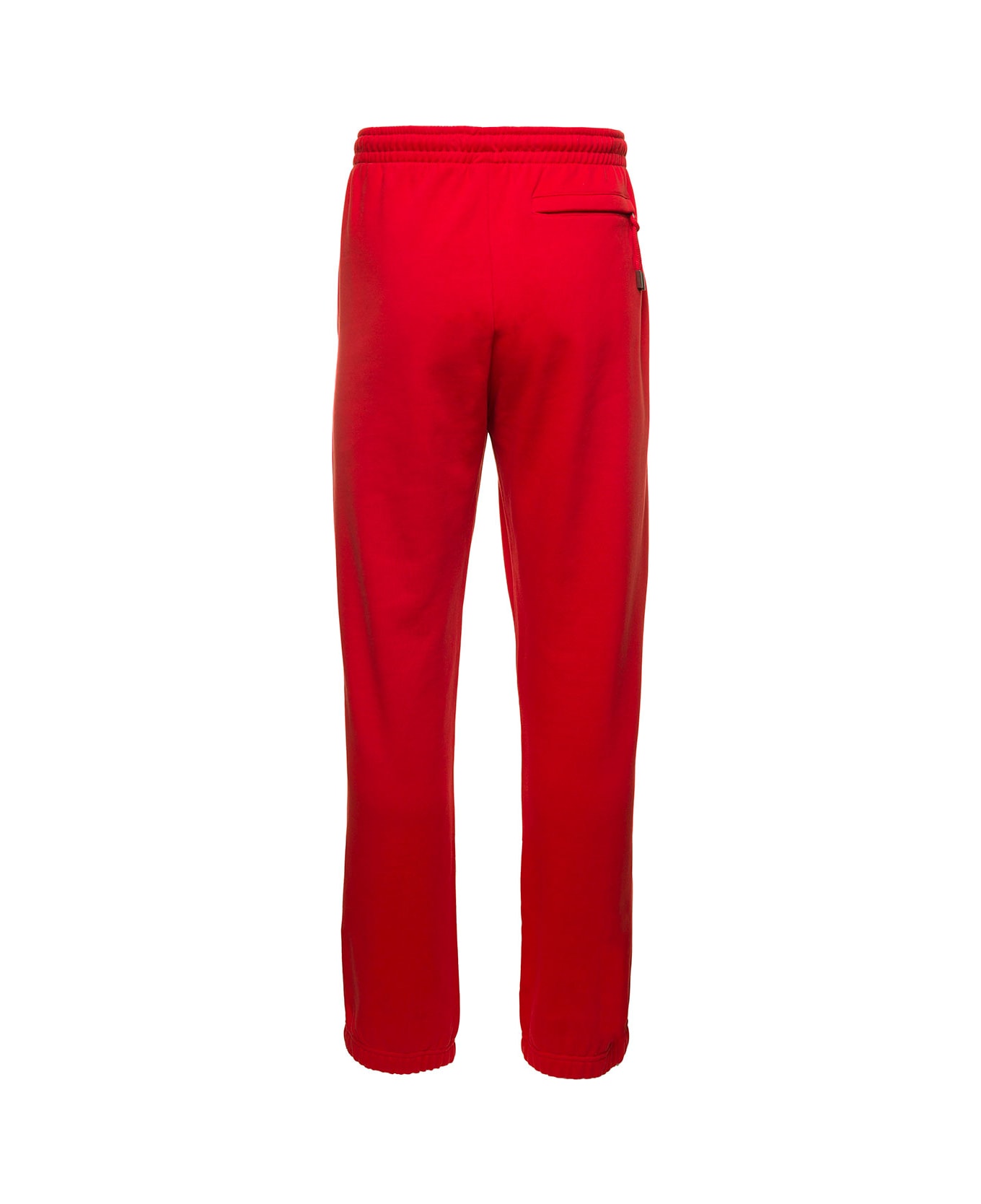 Jacquemus Red Jogger Pants With Logo Print In Cotton Man - Red