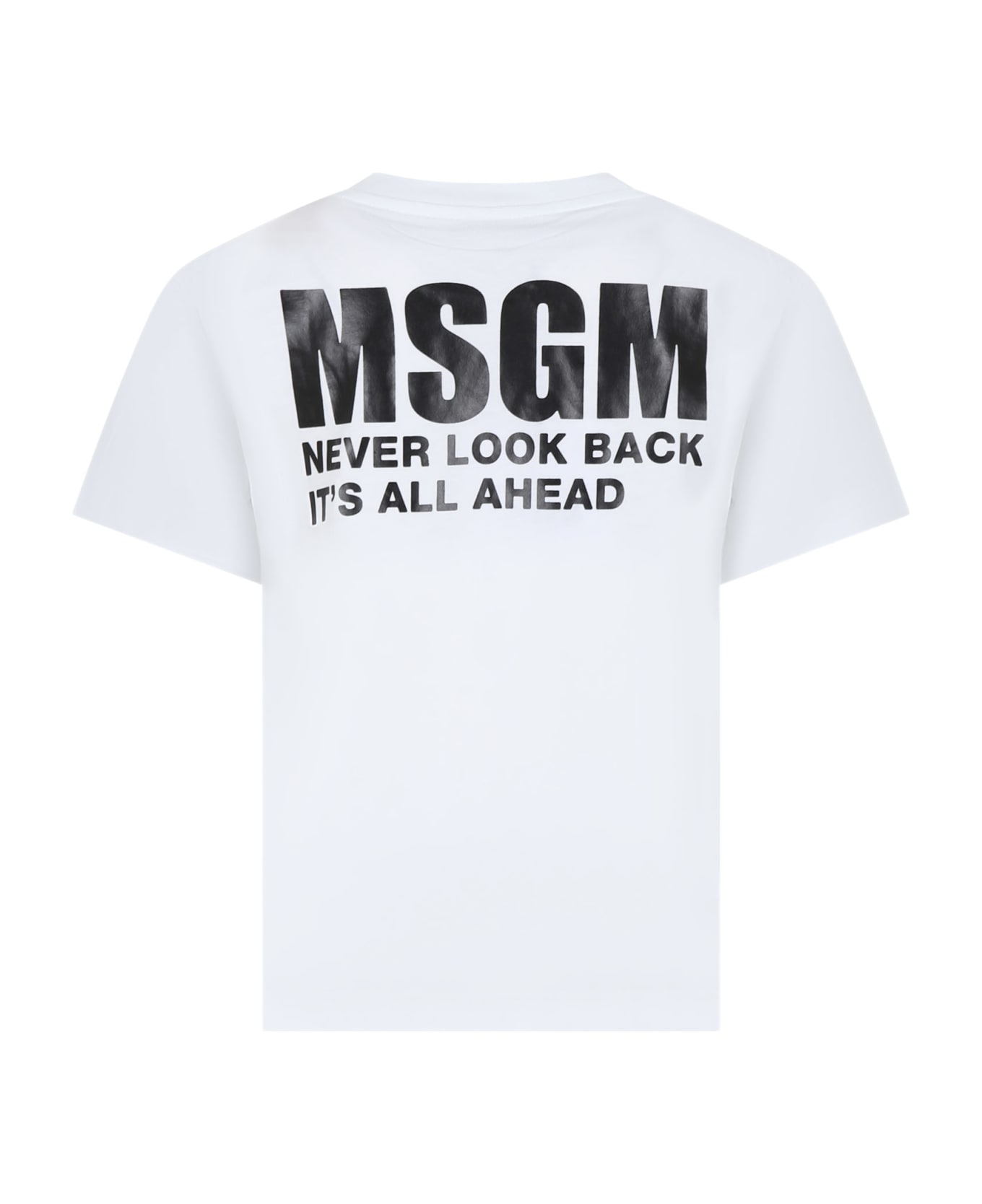 MSGM White T-shirt For Kids With Logo
