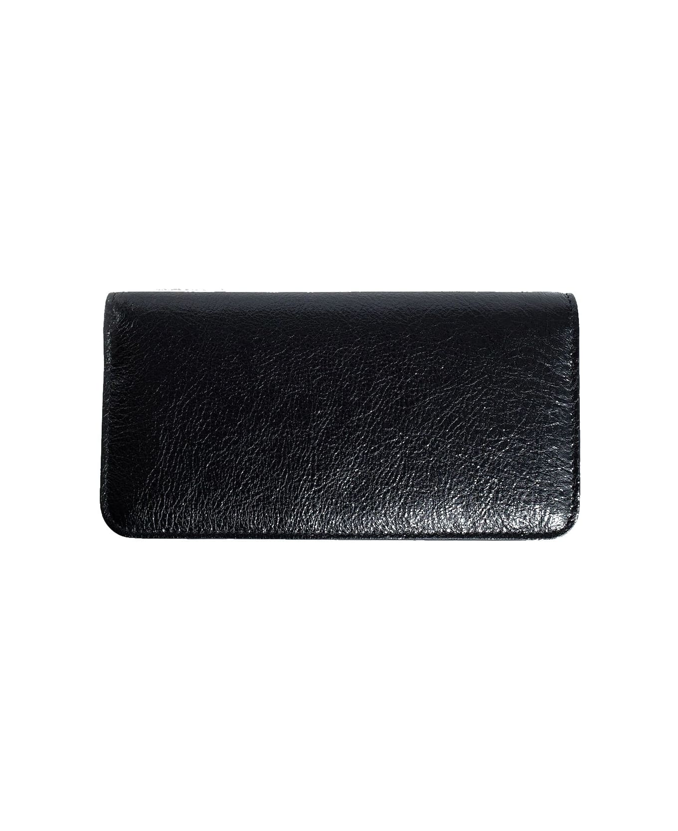 Balenciaga Logo Plaque Bifold Wallet - Black