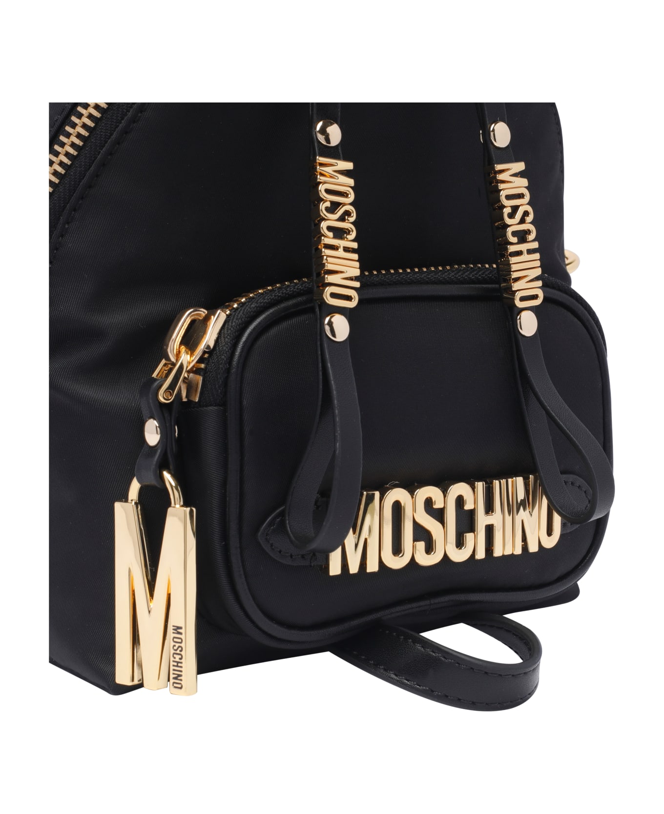 Moschino Logo Lettering Backpack - Black