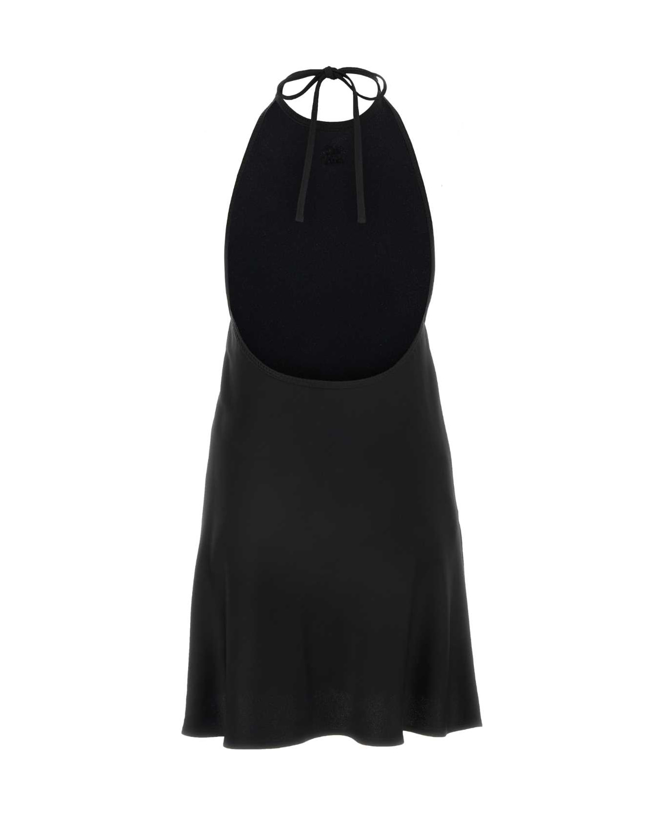 Miu Miu Black Satin Dress - NERO