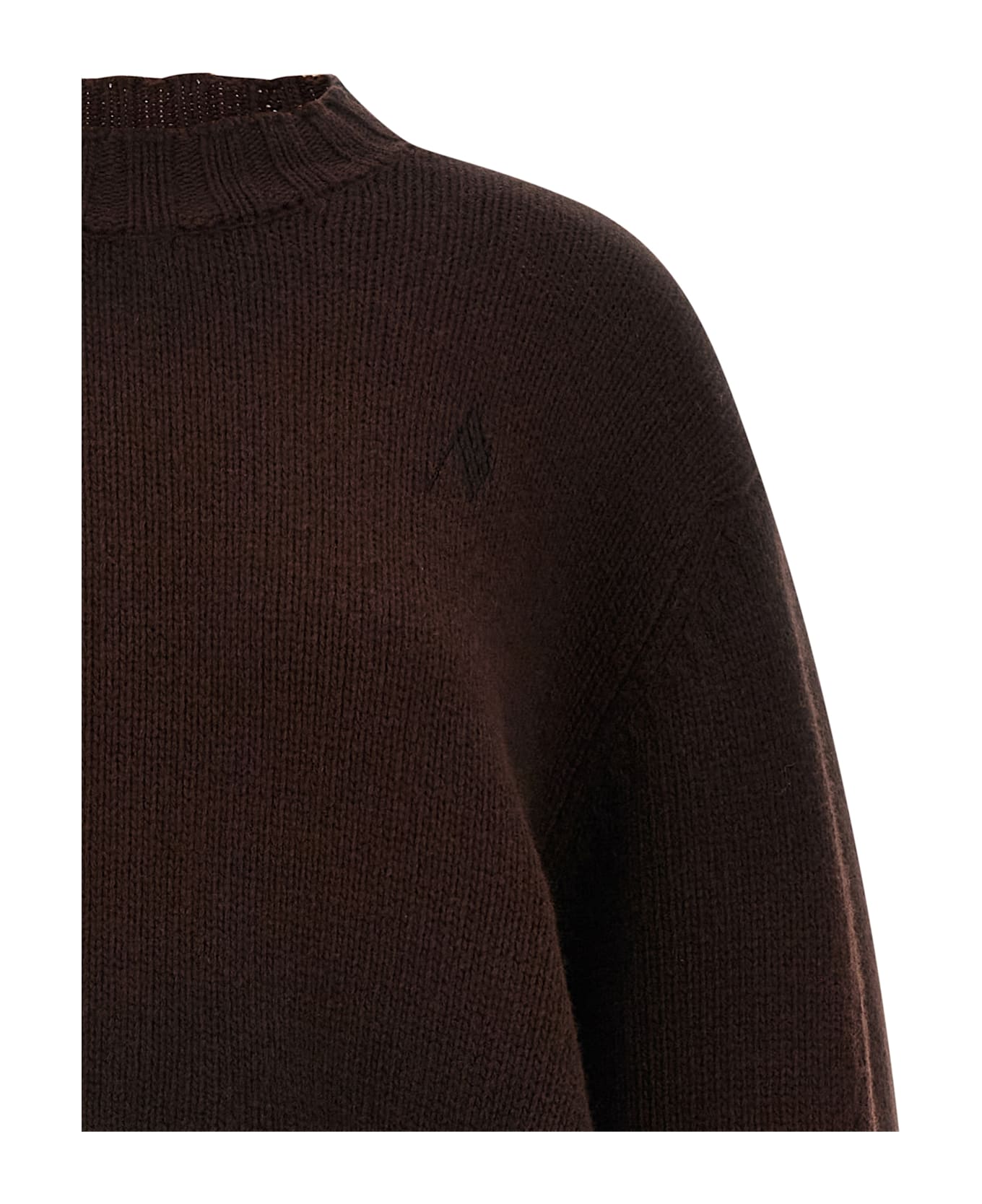 The Attico Logo Embroidery Sweater - Brown