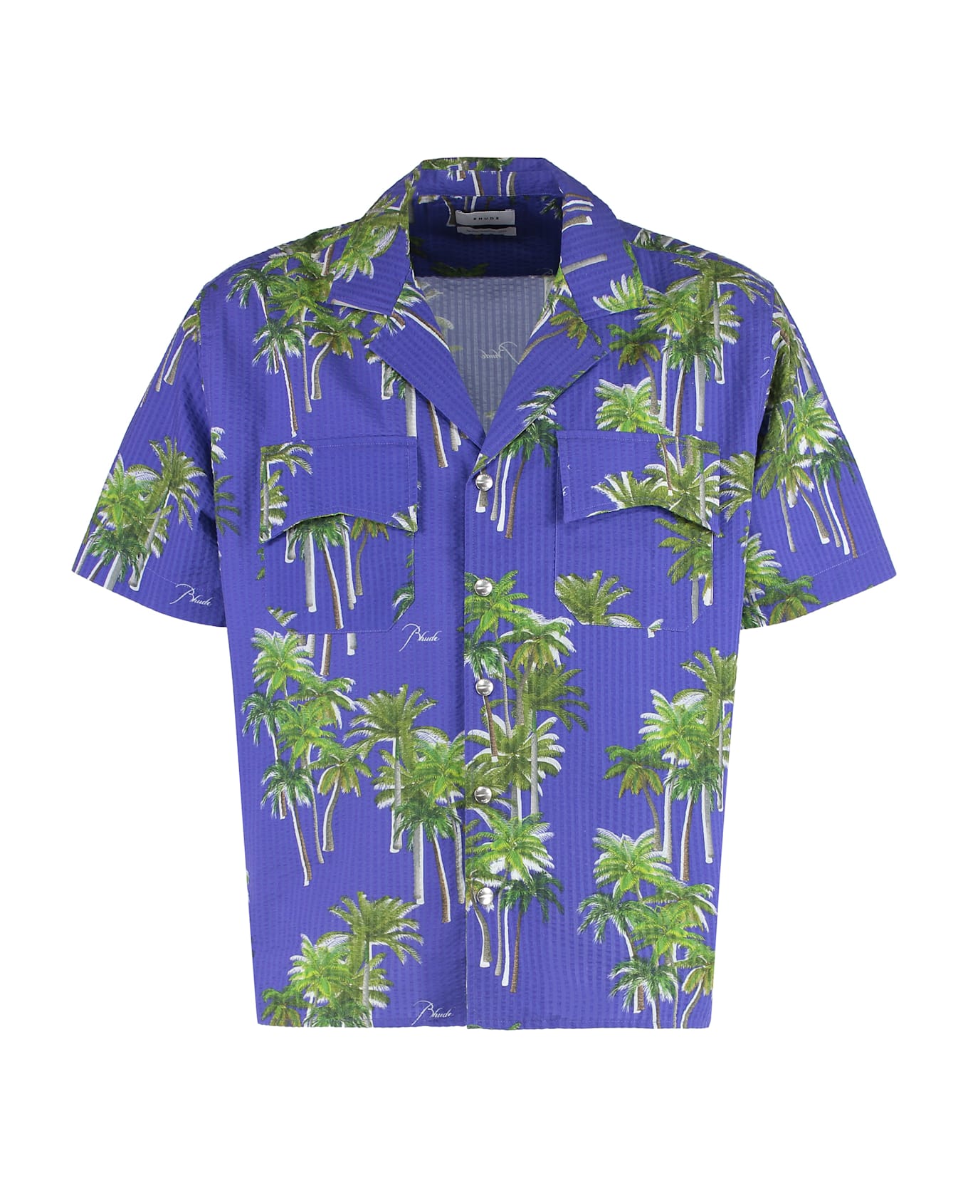 Rhude Printed Short Sleeved Shirt - purple