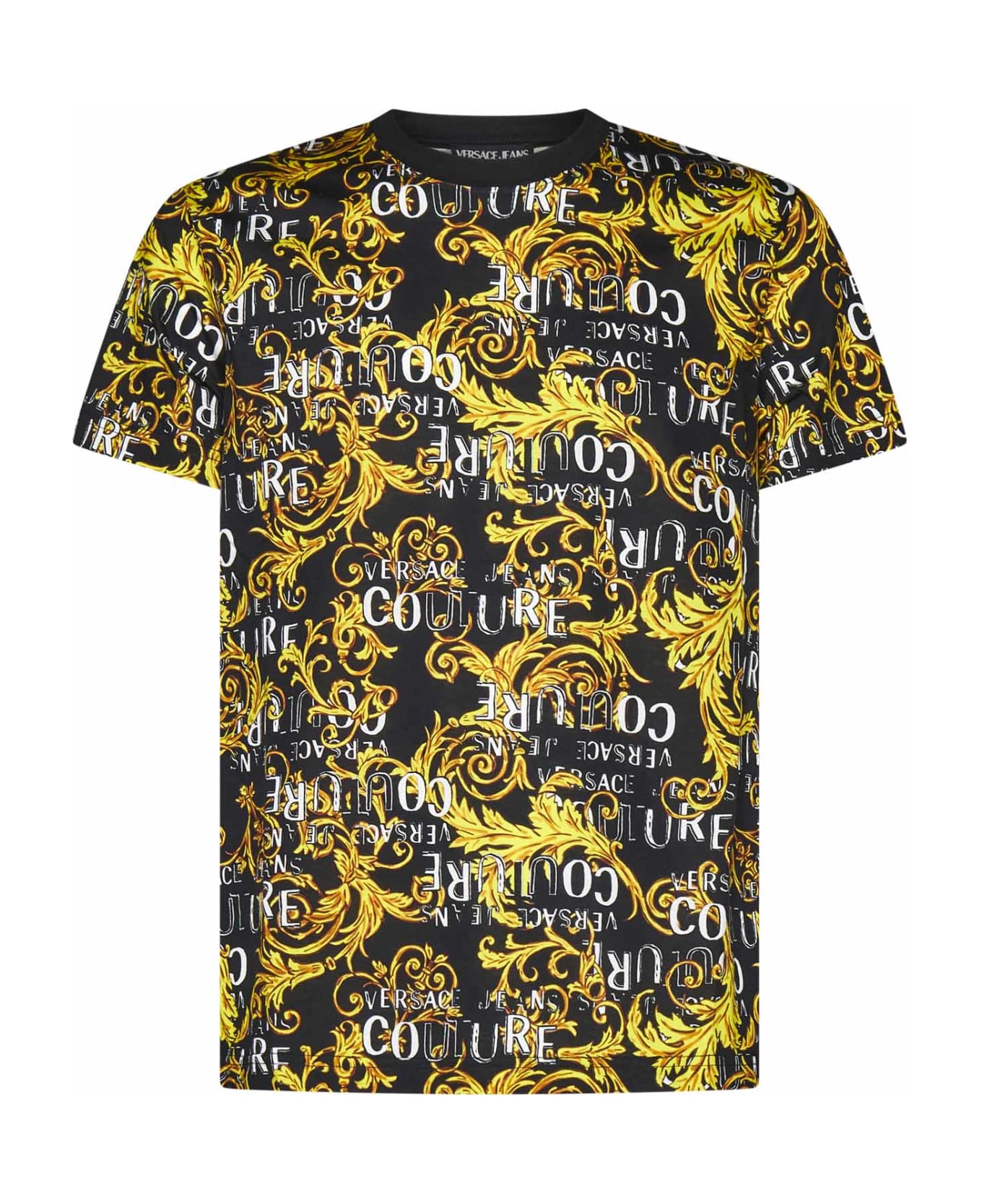 Versace Jeans Couture Baroque Logo T-shirt - Black