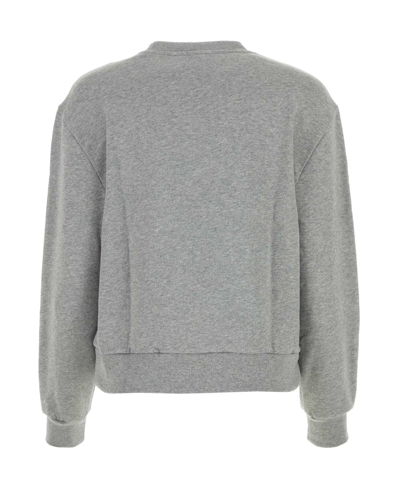 A.P.C. Grey Cotton Elisa Sweatshirt - GRISCLAIRCHINE