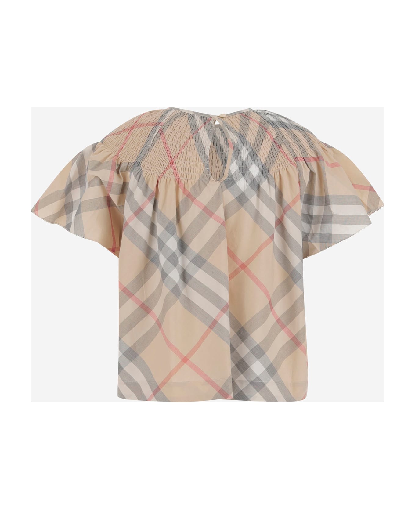 Burberry Cotton Check Dress - Red