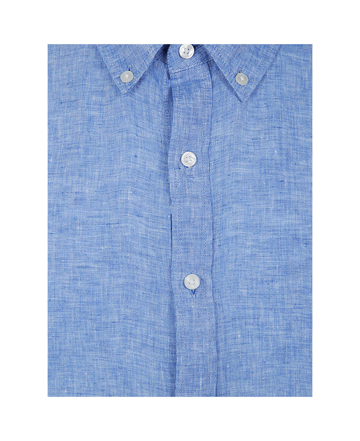Michael Kors Ls Linen T-shirt - Grecian Blue