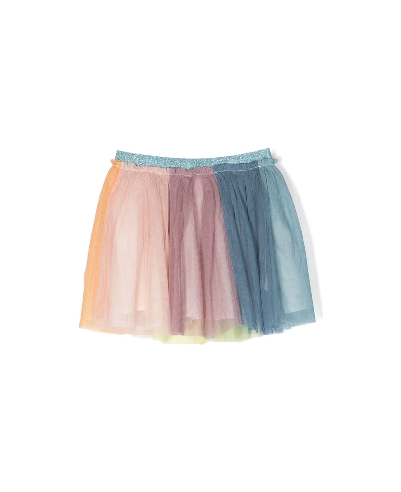 Stella McCartney Kids Tutù-skirt With Metallic Waistband Multicolor In Tulle Girl - Multicolor
