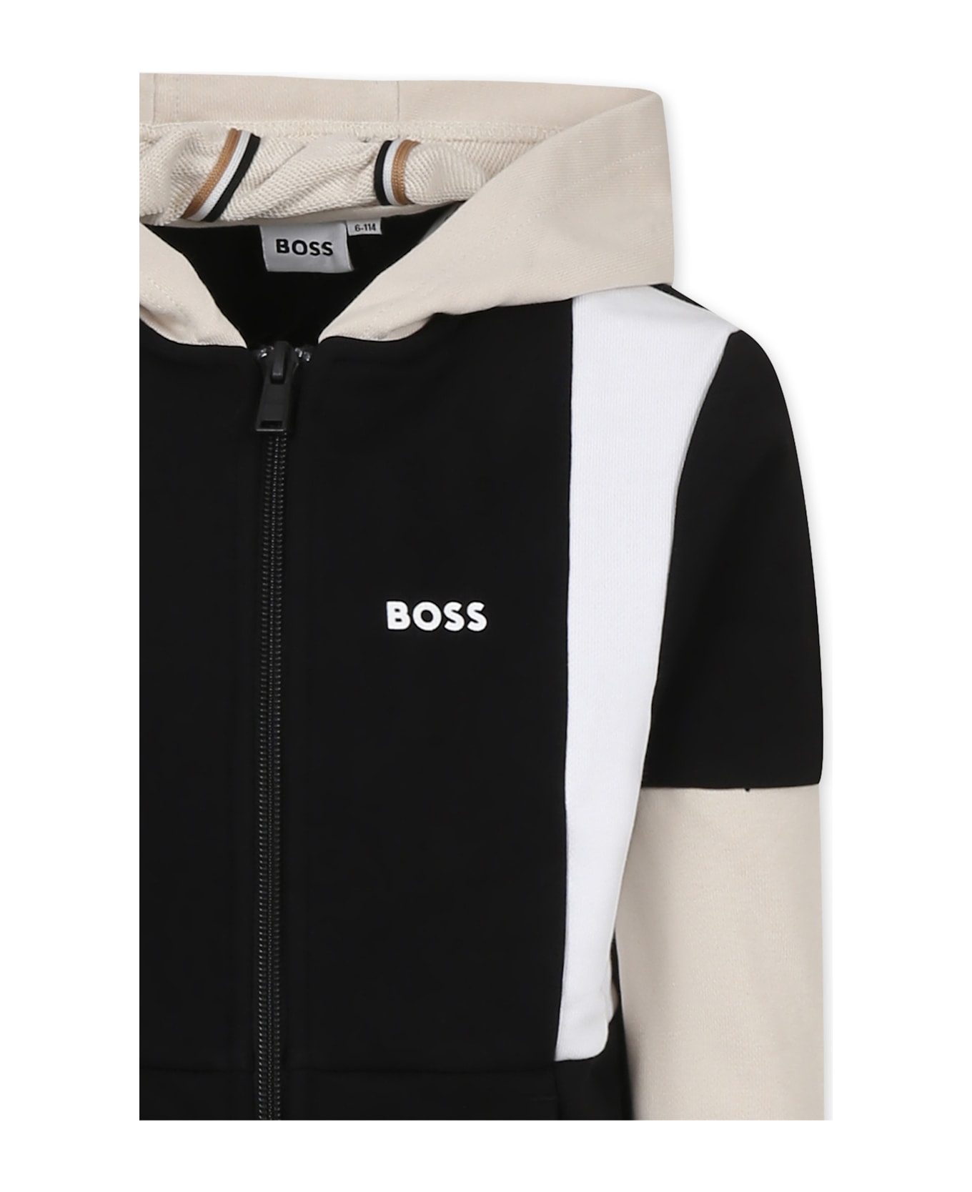 Hugo Boss Black Suit For Boy With Logo - Black