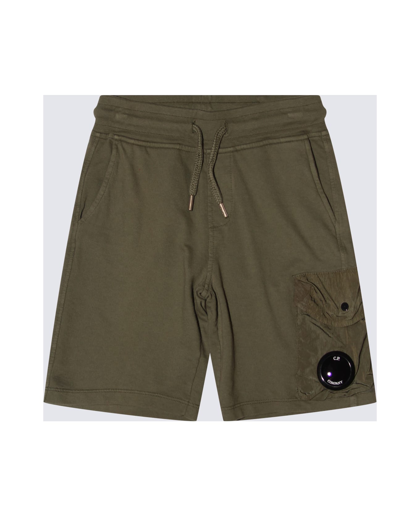 C.P. Company Brown Green Cotton Shorts - BRONZE GREEN