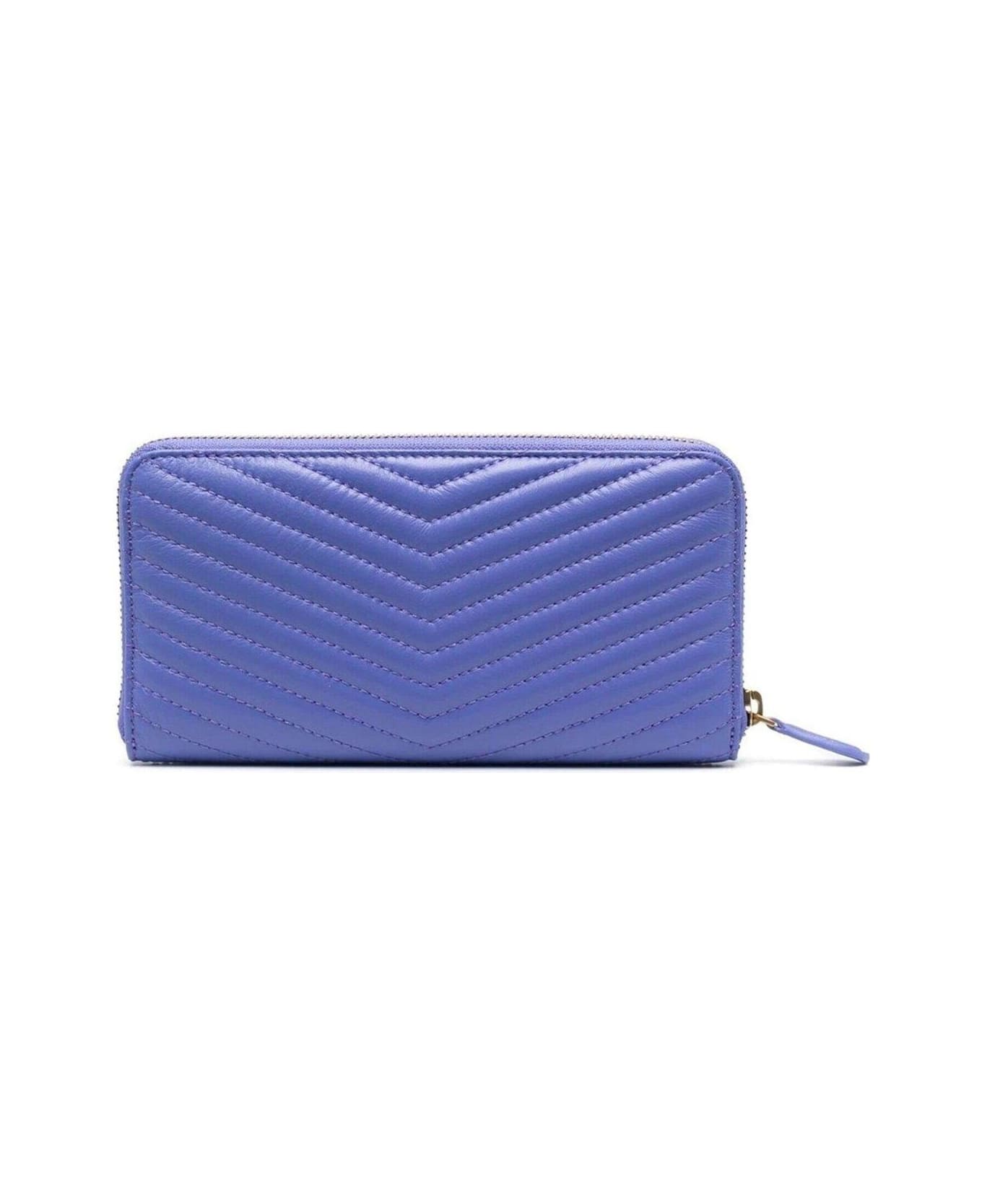 Pinko Ryder Logo Plaque Zipped Wallet - Q Liqth Blue
