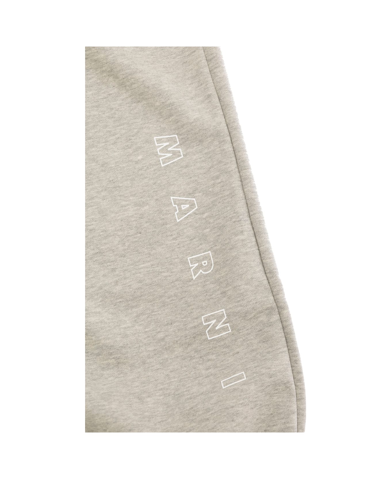 Marni Grey Pants With Logo On The Leg In Cotton Boy - Grey