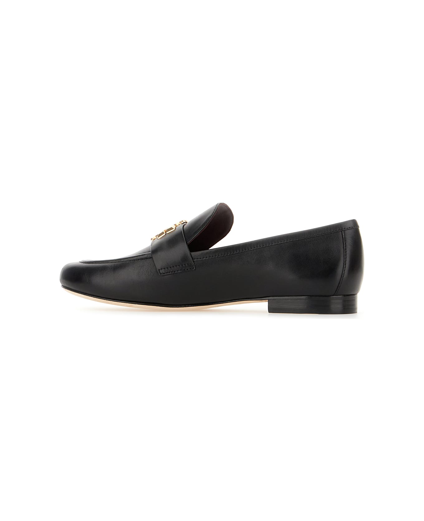 Tory Burch Black Leather Eleanor Loafers - PERFECT BLACK