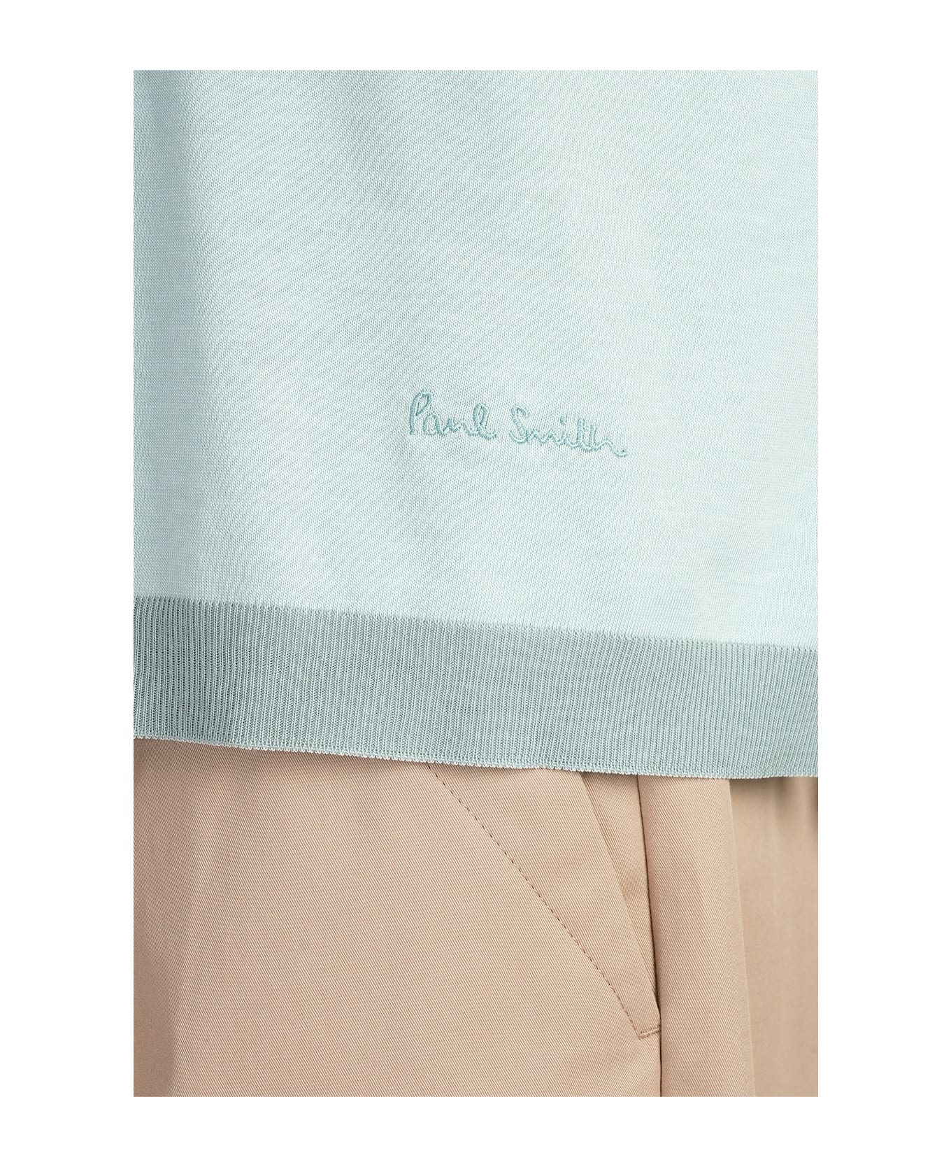 Paul Smith Polo In Green Wool And Polyester - green