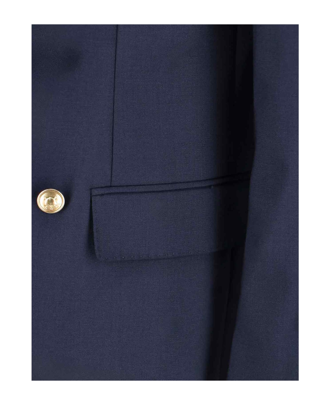 Polo Ralph Lauren Double-breasted Wool Blazer - Blue
