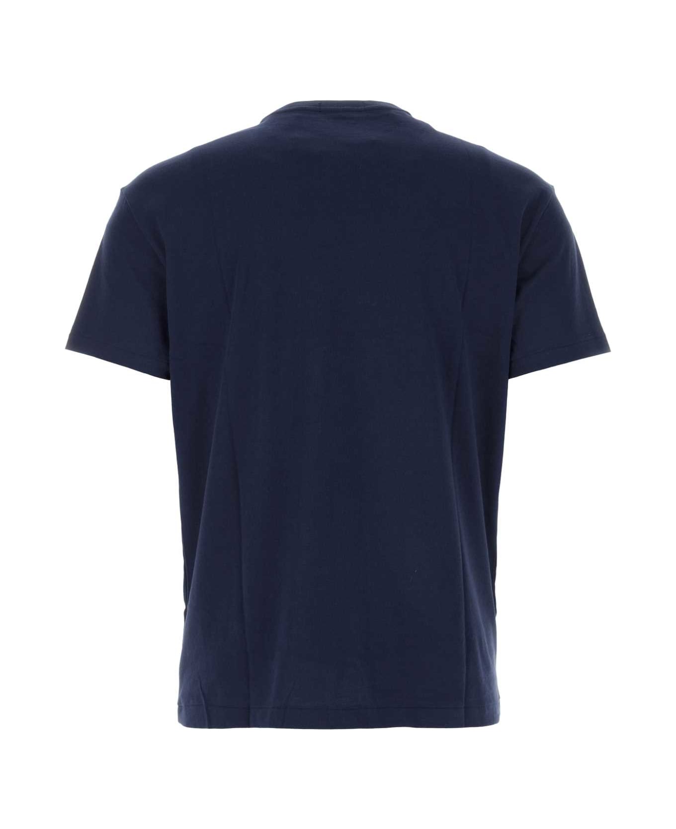 Polo Ralph Lauren Navy Blue Cotton T-shirt - BLUE
