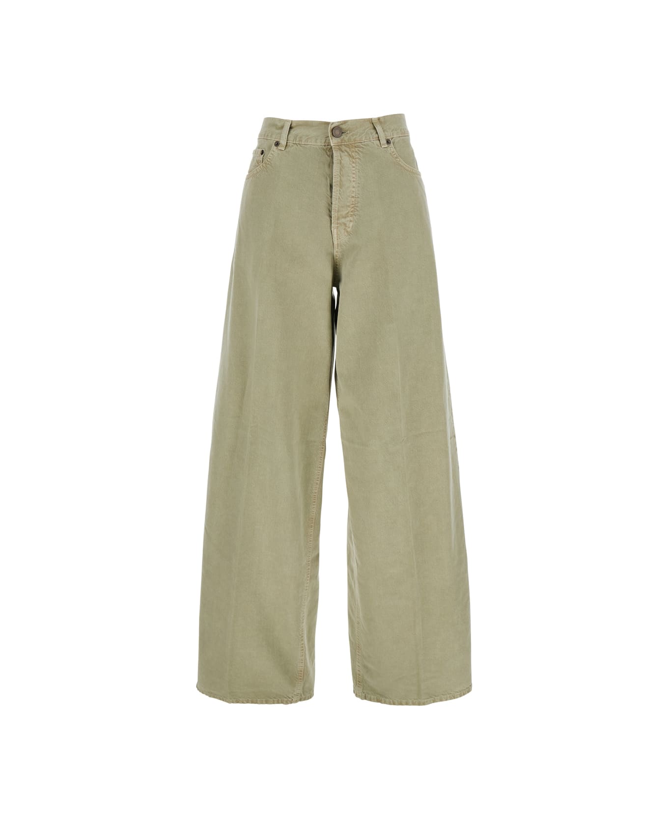Haikure 
bethany
 Green Jeans With Logo Patch On The Back In Cotton Twill Woman - Green