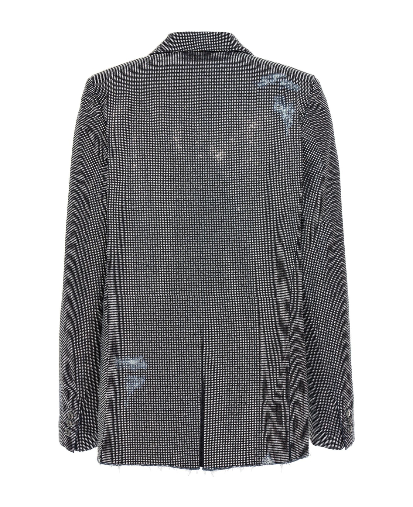 J.W. Anderson Used Sequin Denim Blazer Jacket - Blue