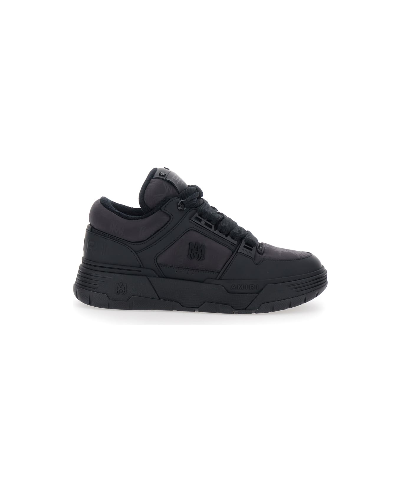 AMIRI 'ma-1' Black Low-top Sneaker With Side Logo Detail In Fabric And Leather Man - Black