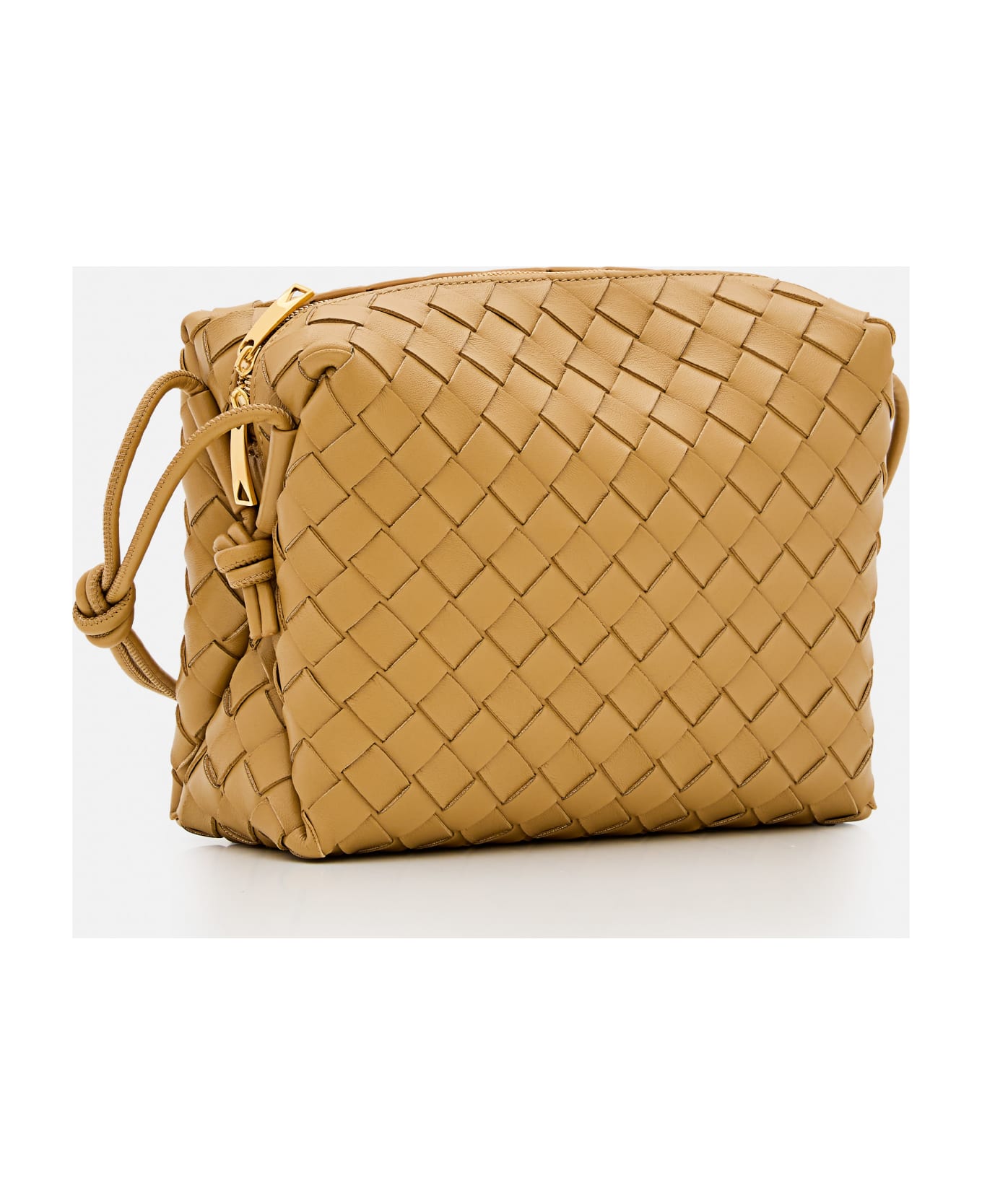 Bottega Veneta Small Loop Leather Camera Bag - Beige