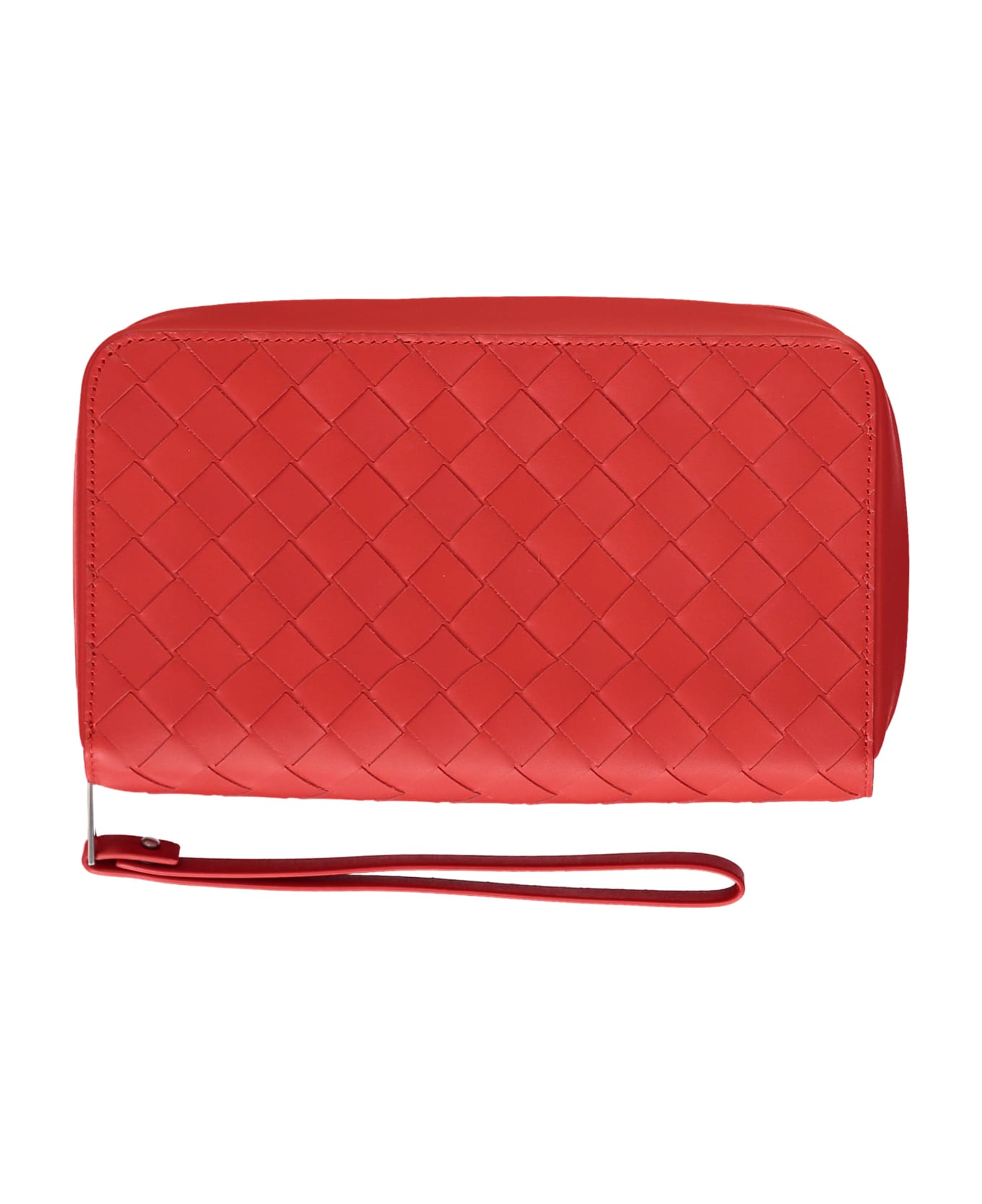Bottega Veneta Leather Zip-around Wallet - red 財布