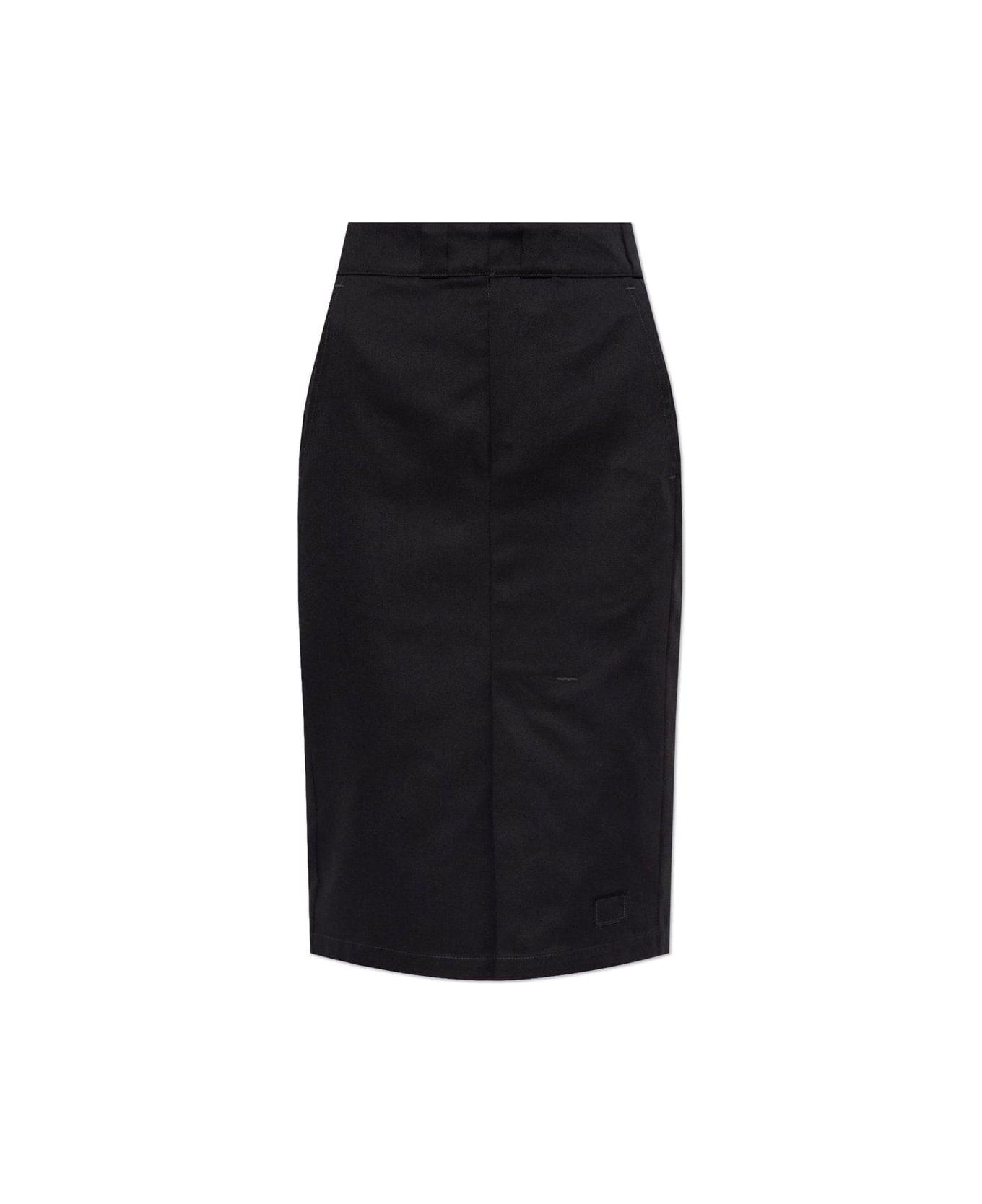 Maison Margiela Skater Chino Midi Skirt - black