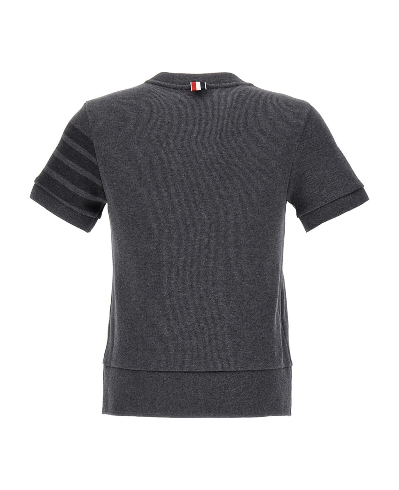 Thom Browne Short Sleeve Sweatshirt - Grey