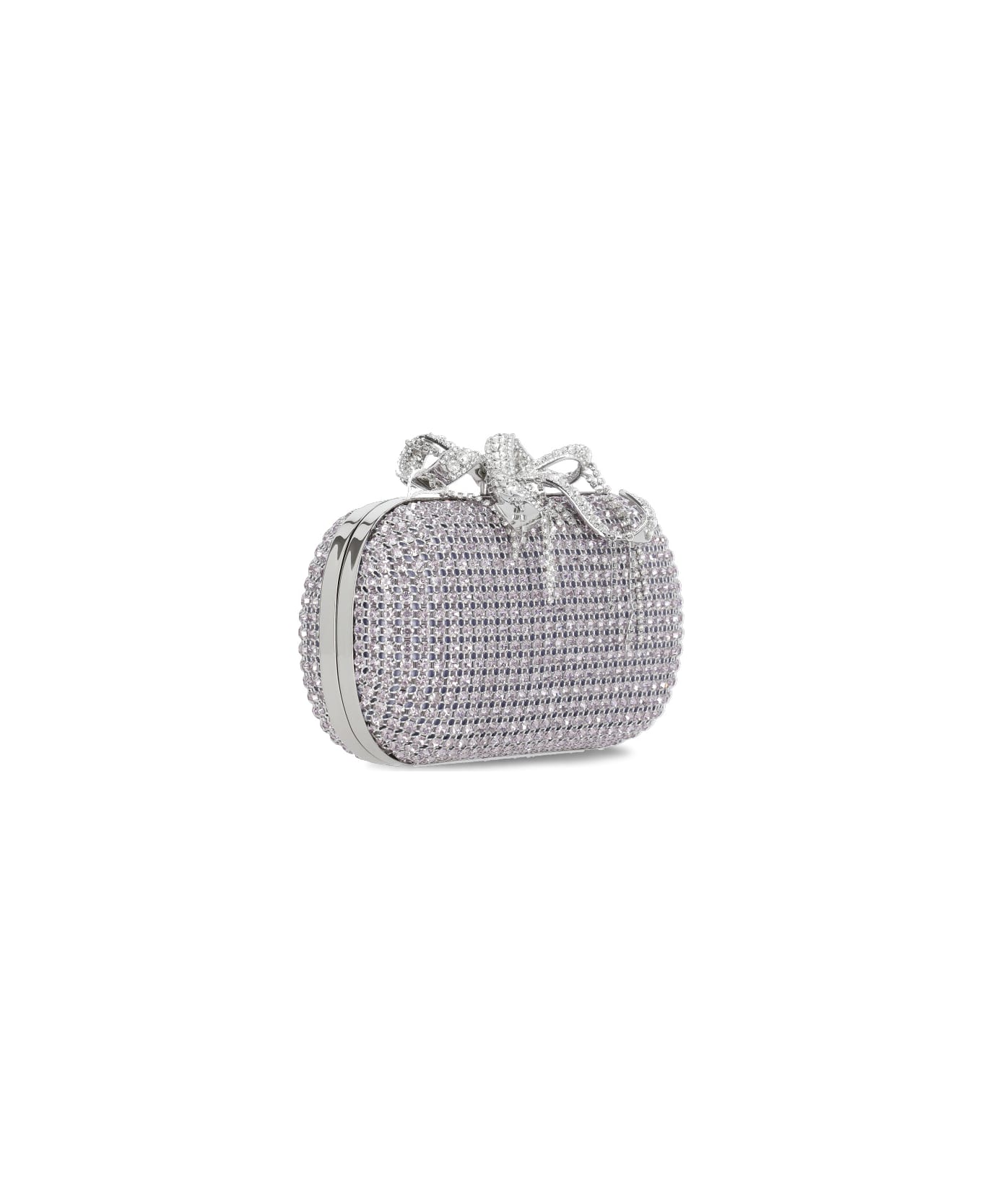 self-portrait Chainmail Clutch Bag - Purple