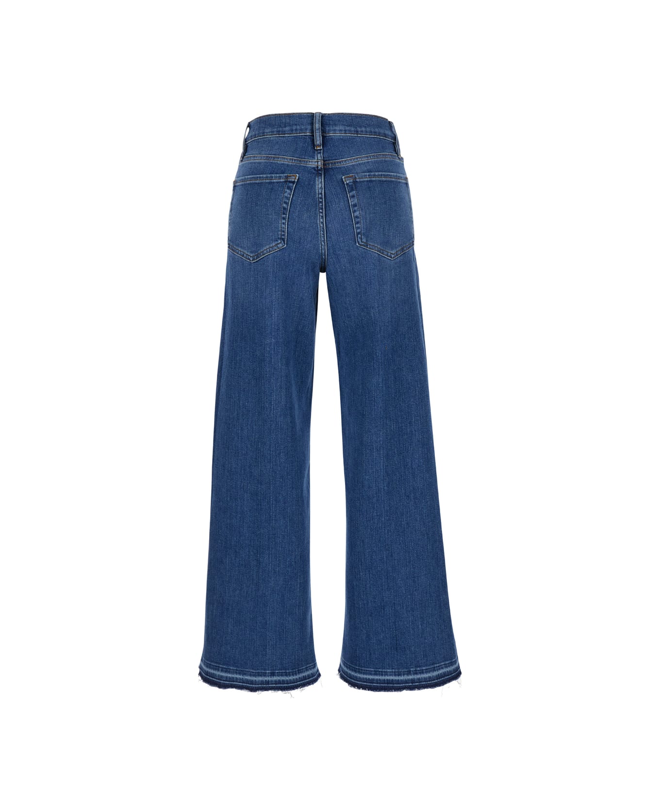 Frame Blue Denim 'le Slim Palazzo' Jeans In Cotton Woman - Blu