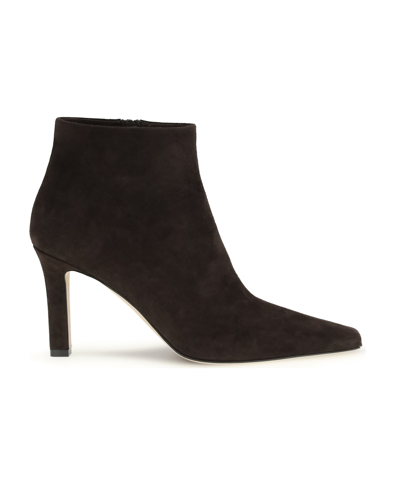 The Row Squared Toe Nappa Leather Ankle Boots