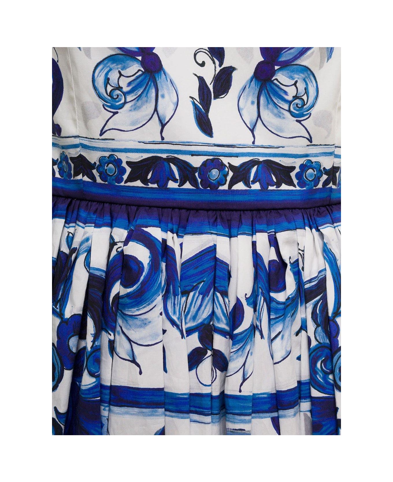 Dolce & Gabbana Majolica-printed Poplin Dress