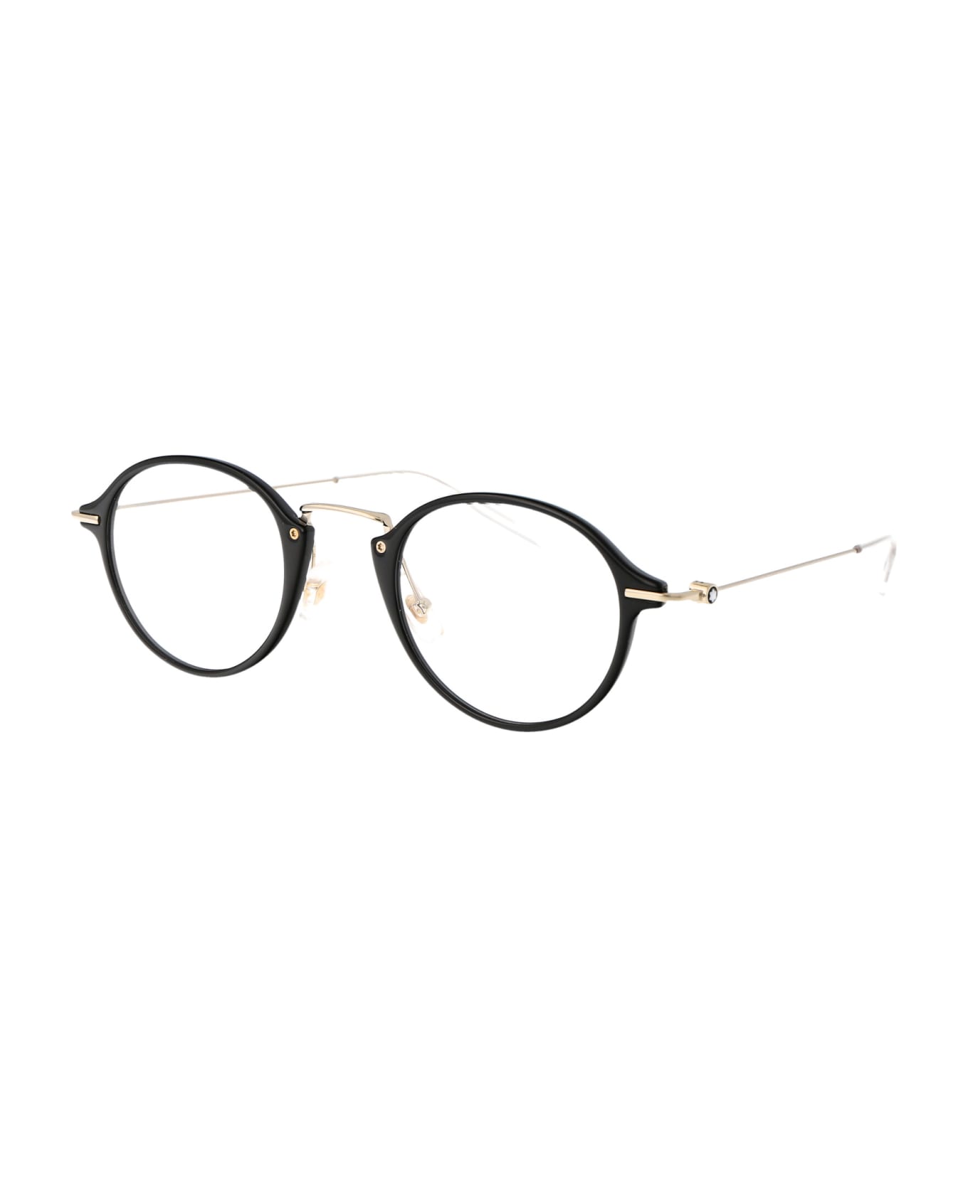 Montblanc Mb0297o Glasses - 001 BLACK GOLD TRANSPARENT アイウェア