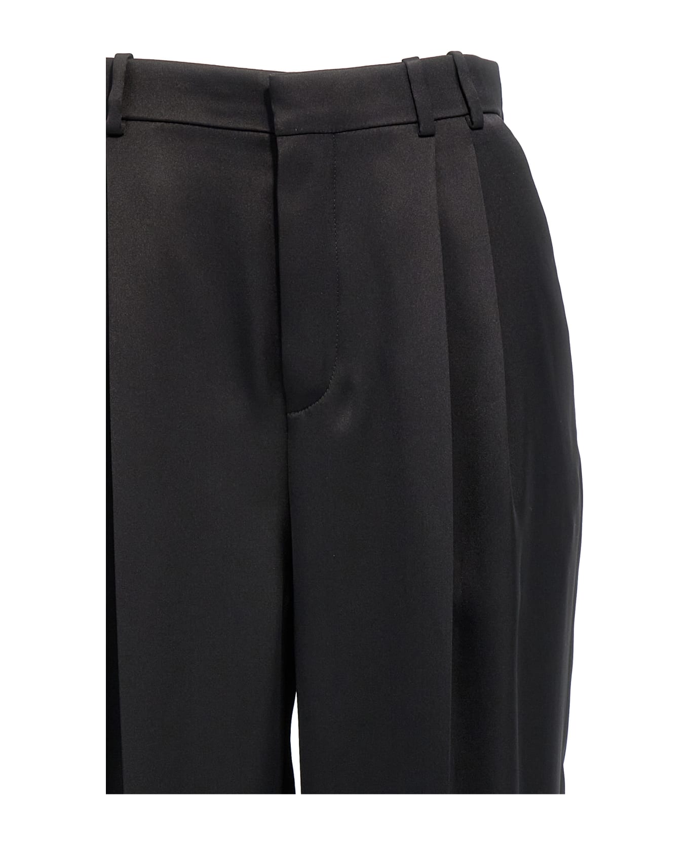 Saint Laurent Satin Pants - Black