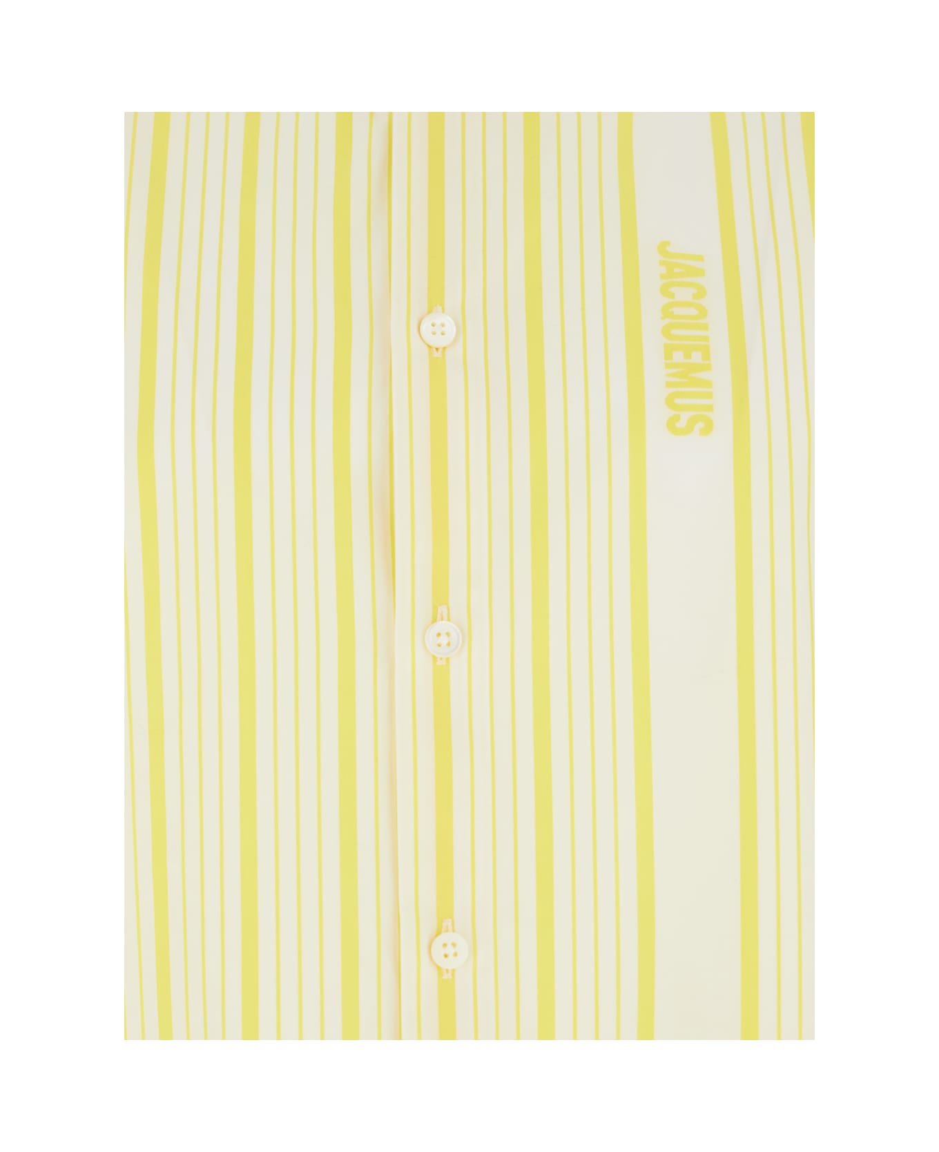 Jacquemus Striped Collared Long-sleeve Shirt - Beige