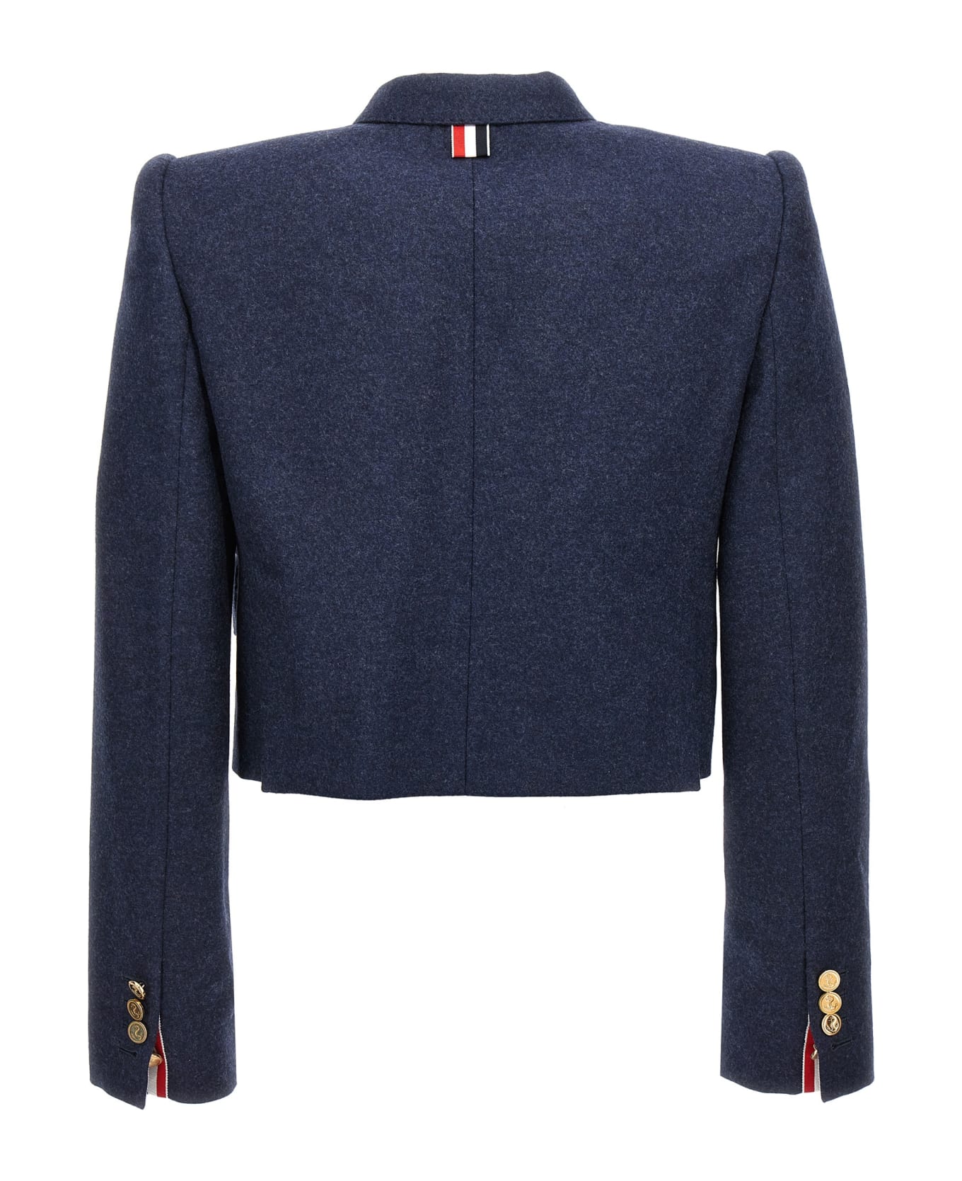 Thom Browne Cropped Flannel Jacket - Blue ブレザー