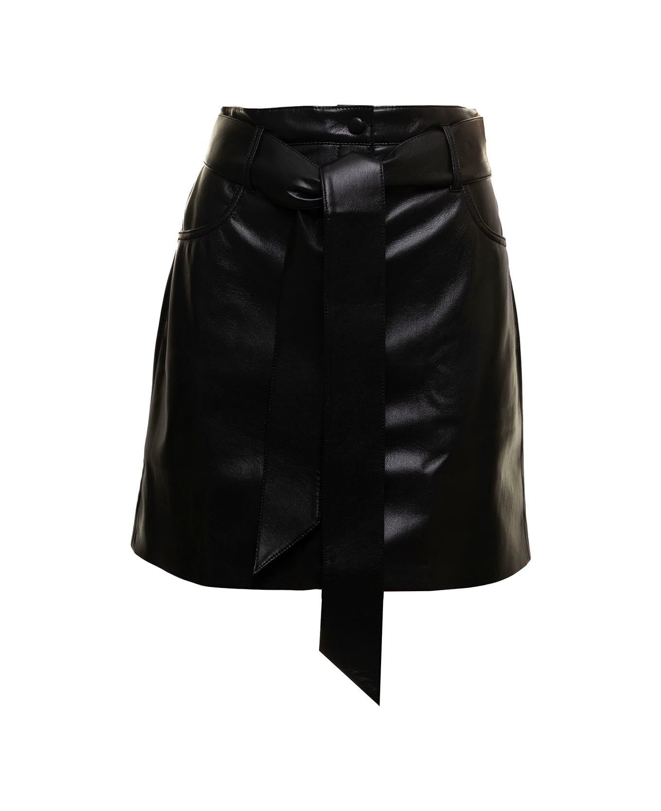 Nanushka Meda Skirt In Vegan Leather Black Woman Nanushka - Black スカート