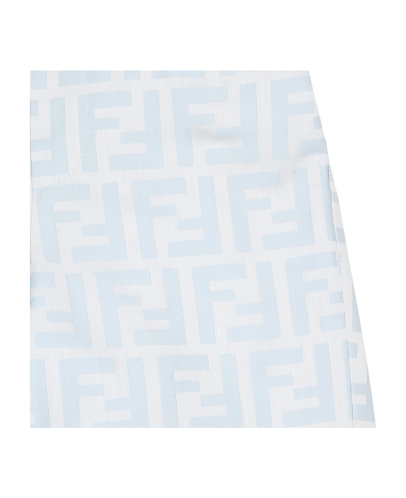 Fendi Light Blue Suit For Baby Boy With Double F - Light Blue