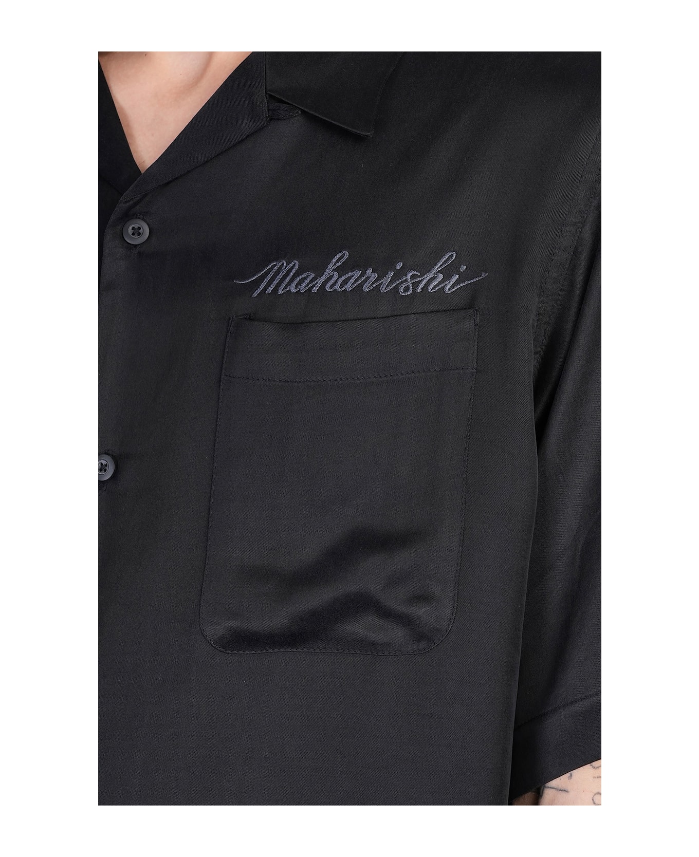 Maharishi Shirt In Black Rayon - black