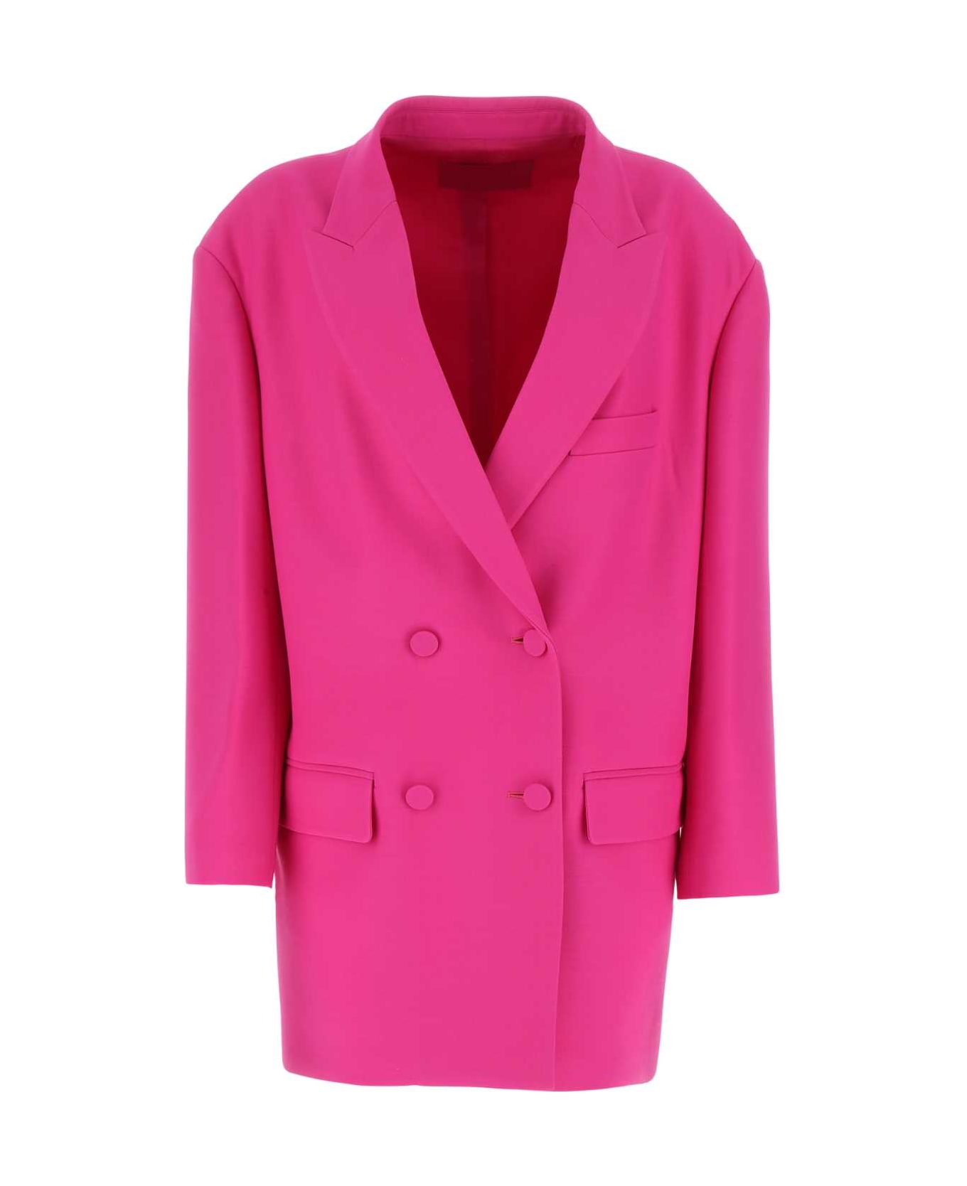 Valentino Garavani Pink Pp Wool Blend Oversize Blazer - UWT コート