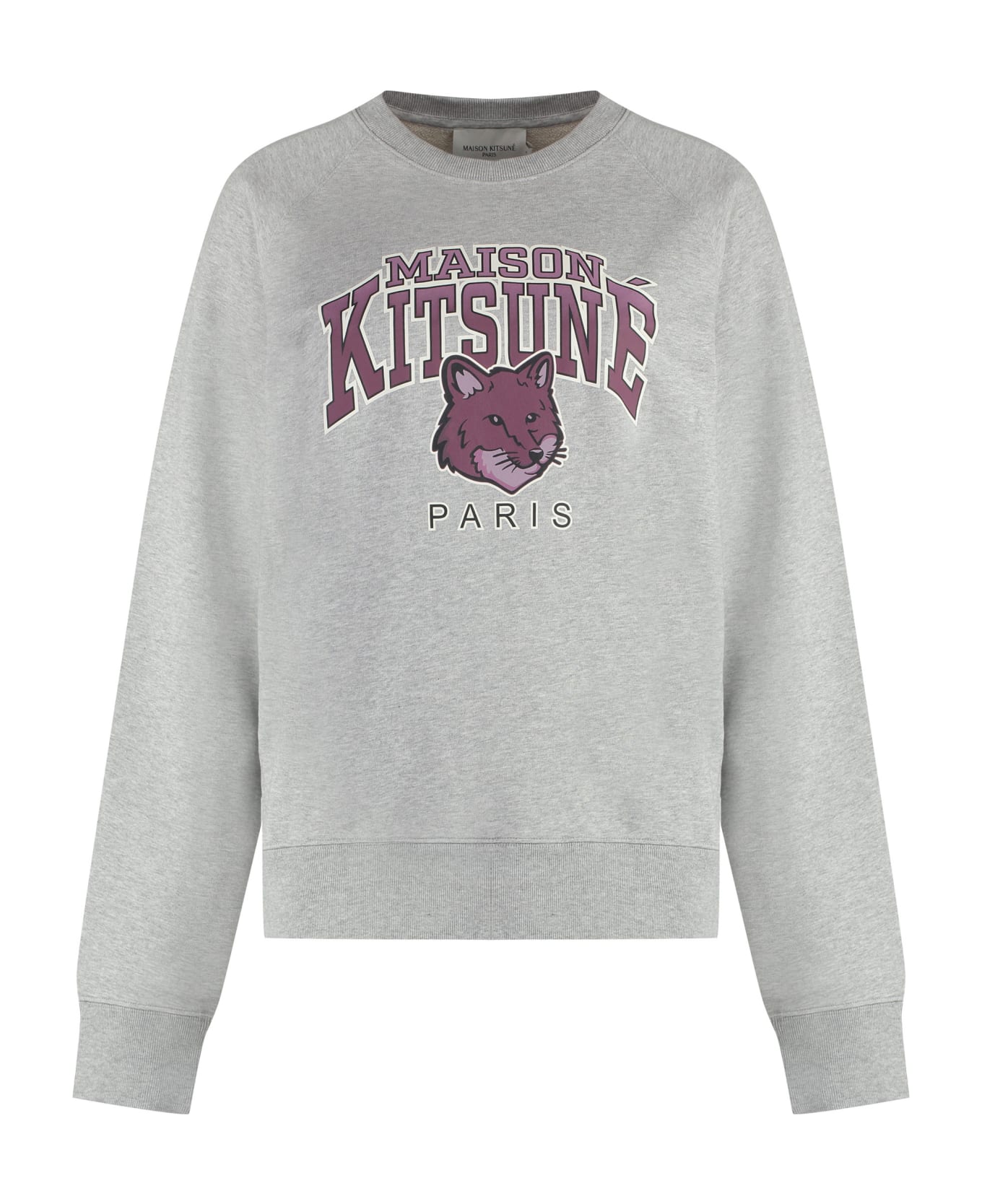 Maison Kitsuné Printed Cotton Sweatshirt - Grey