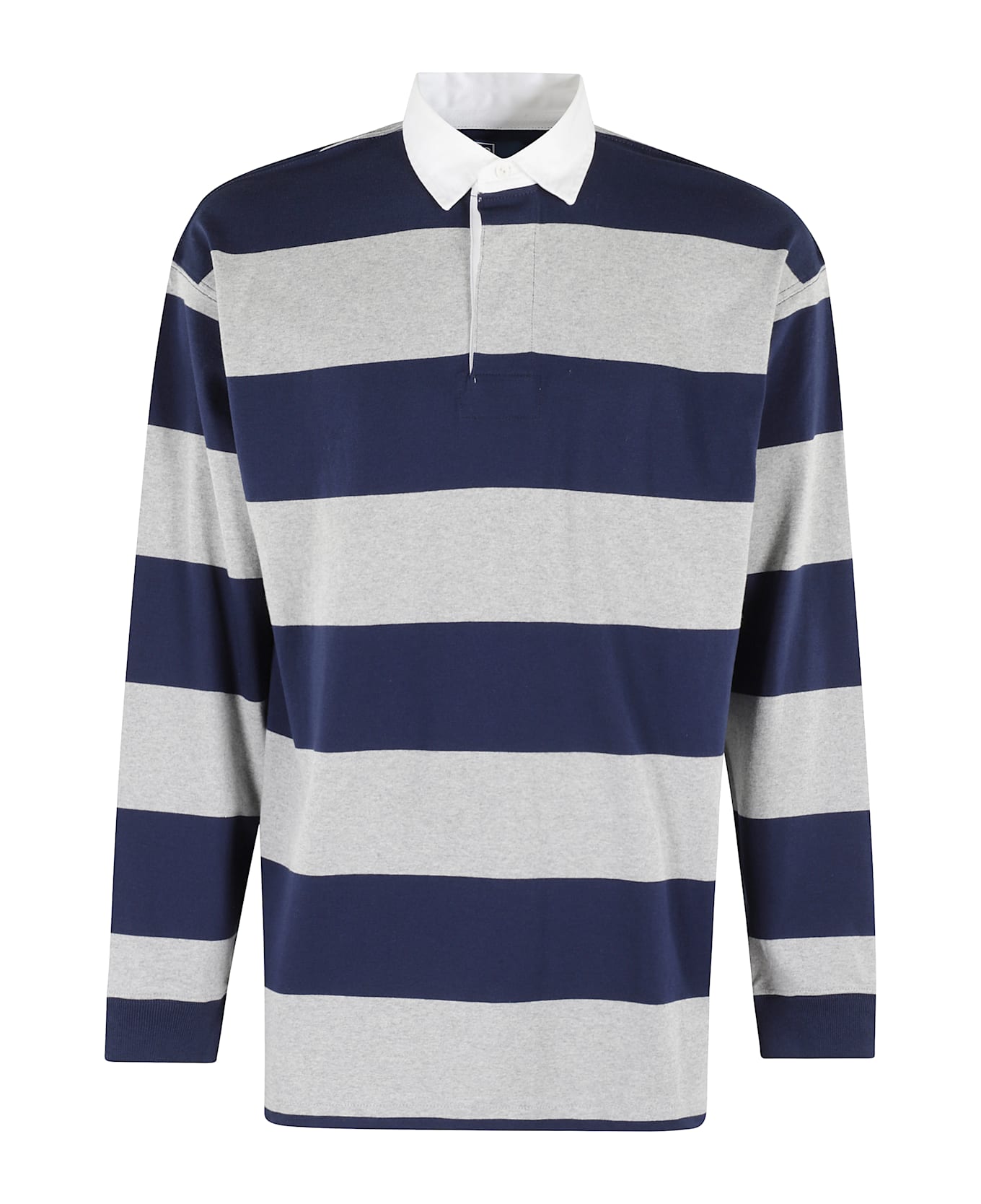 Polo Ralph Lauren Multicolor Polo Shirt With Classic Collar And All-over Striped Motif In Cotton Man - Newport Navy