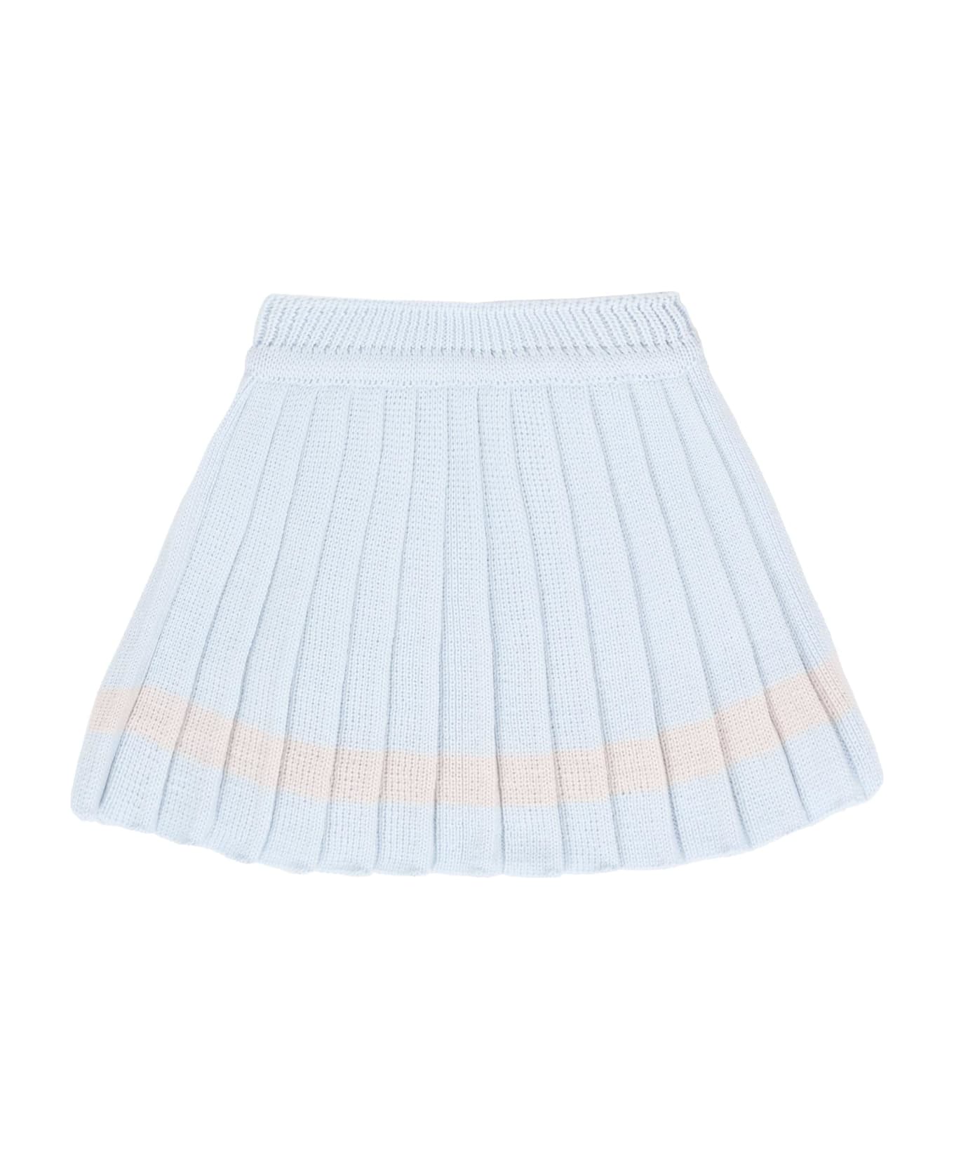 Little Bear Light Blue Skirt For Baby Girl - Light Blue