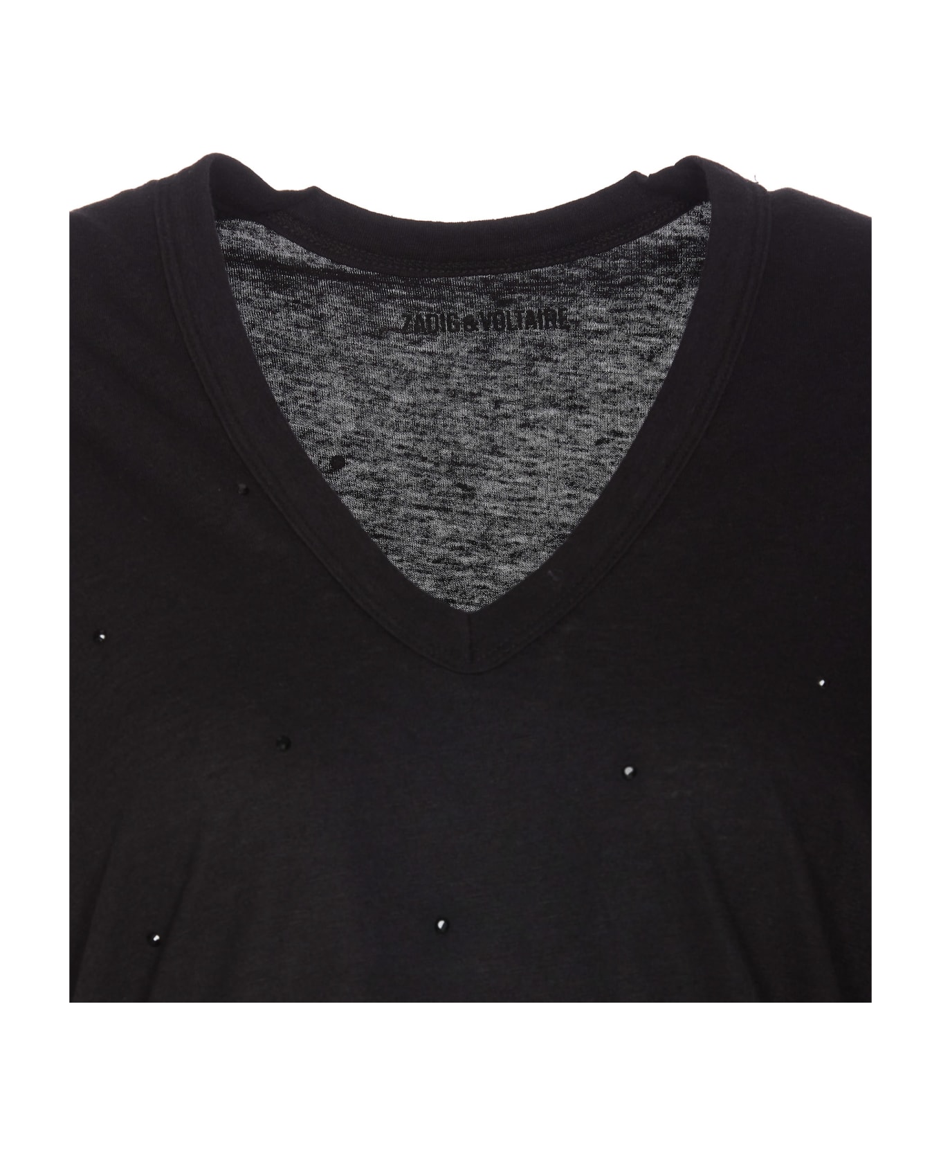 Zadig & Voltaire Wassa Dots Strass T-shirt - Black